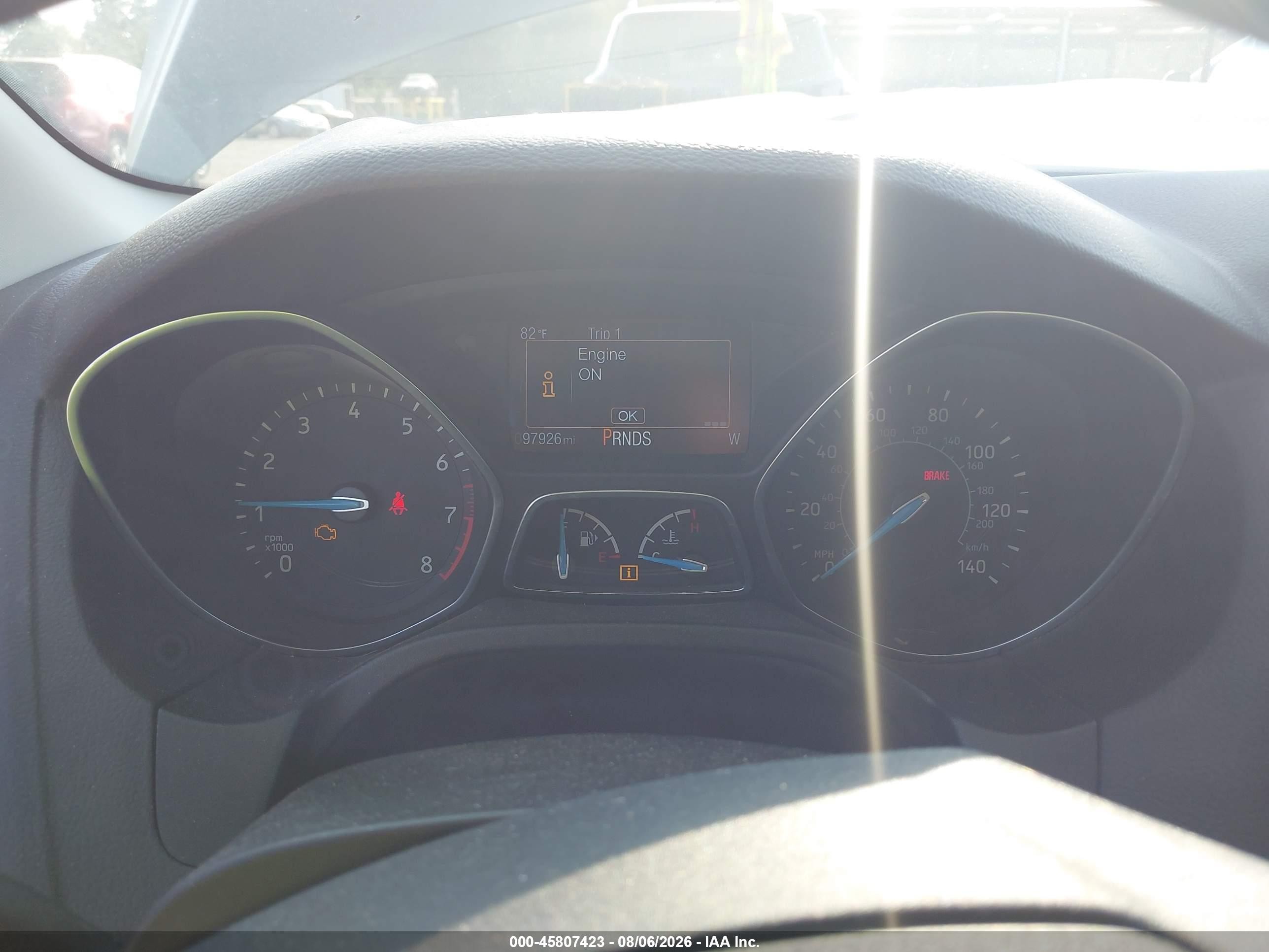 2015 Ford Focus Se Gray vin: 1FADP3K2XFL211393