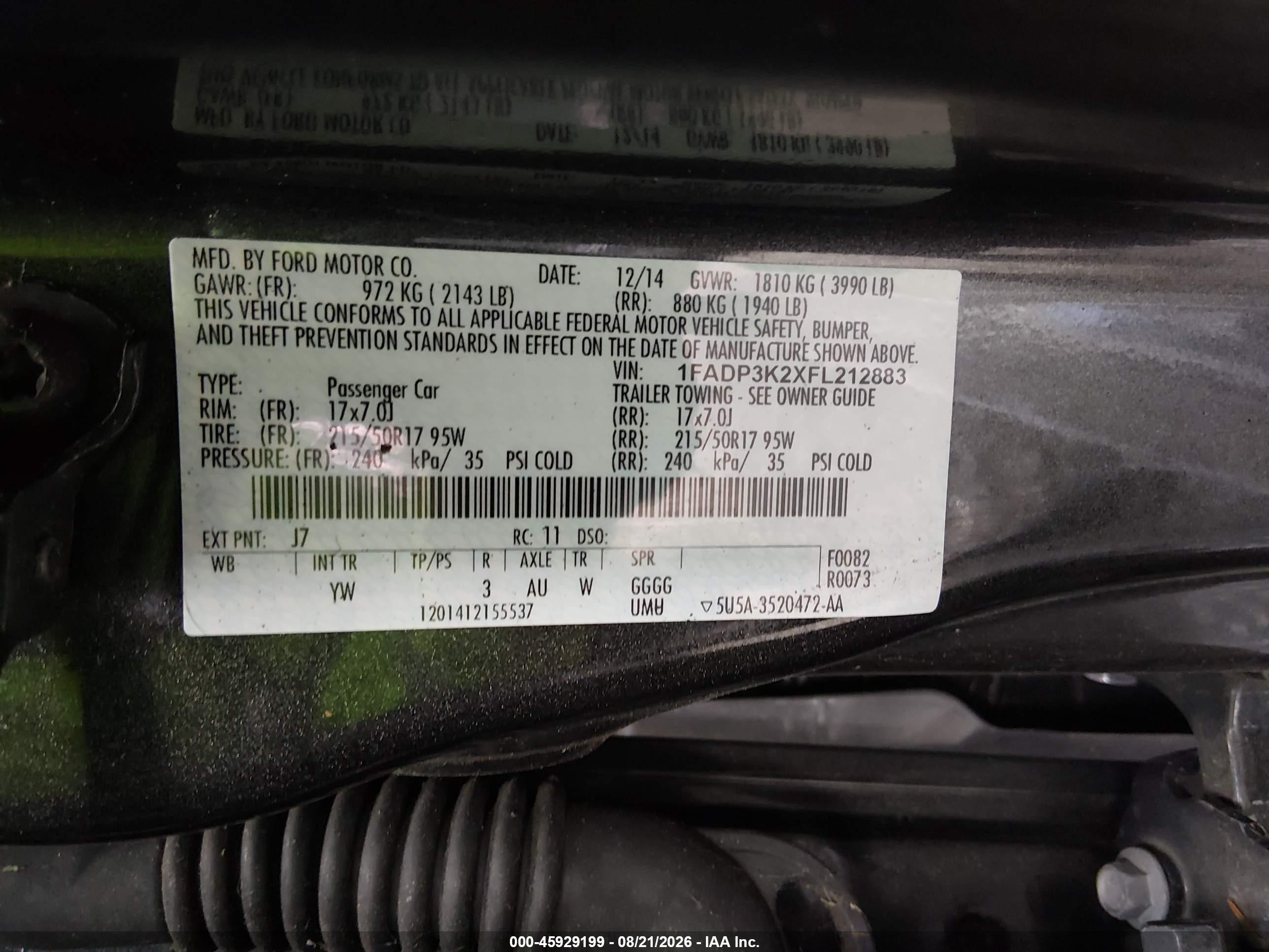 2015 Ford Focus Se Black vin: 1FADP3K2XFL212883