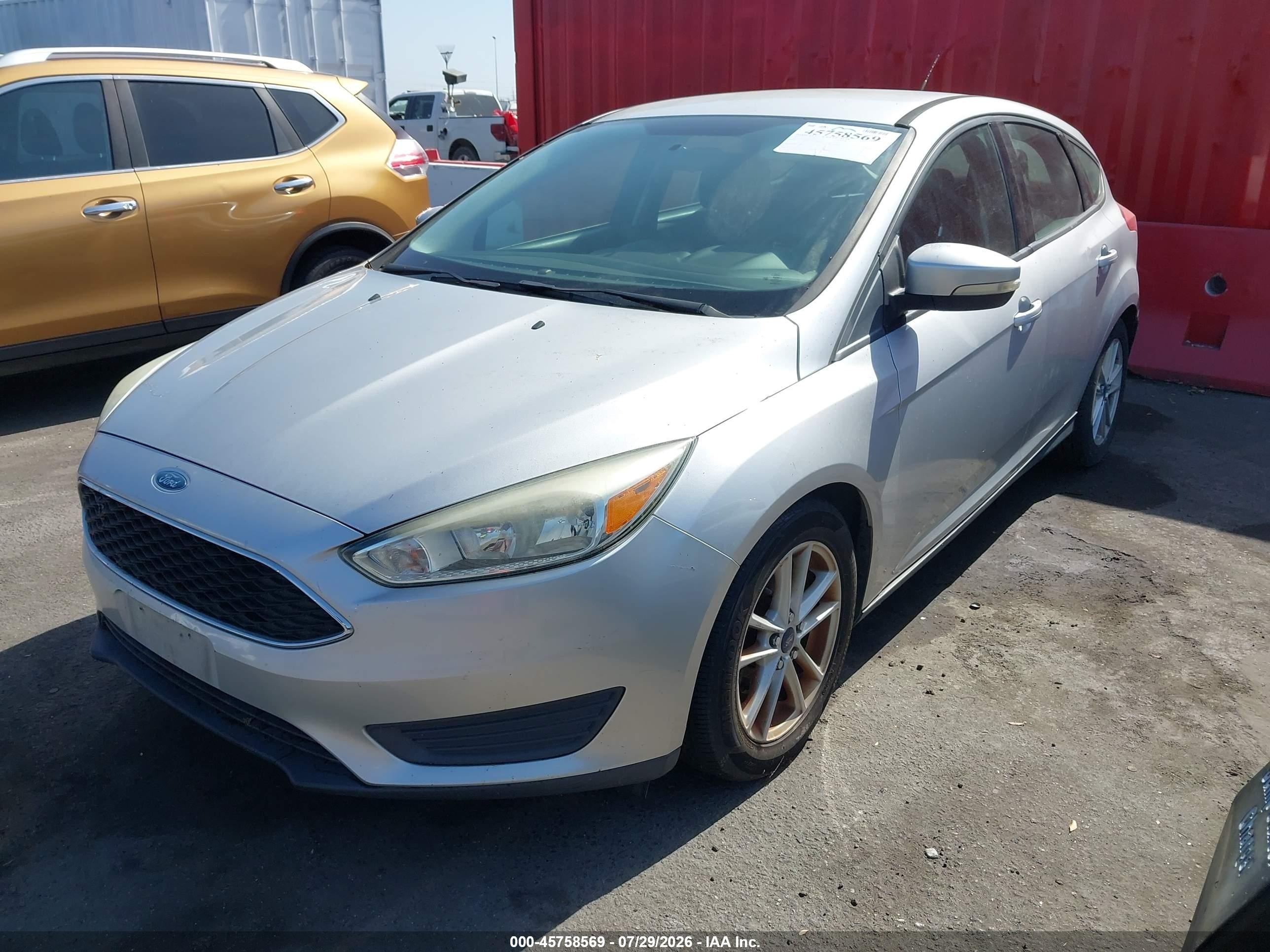 2015 Ford Focus Se Silver vin: 1FADP3K2XFL224452