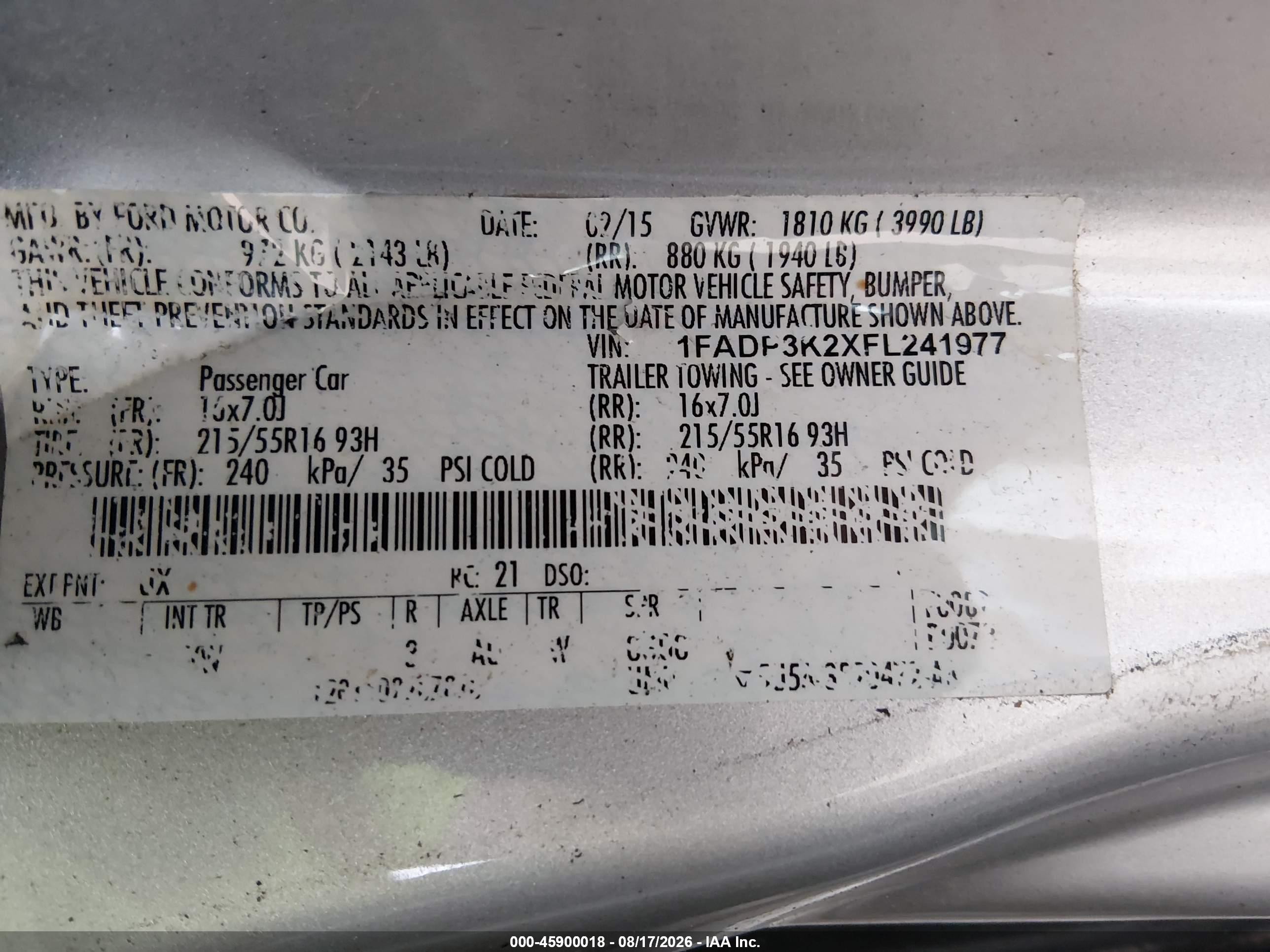 2015 Ford Focus Se Серебряный vin: 1FADP3K2XFL241977