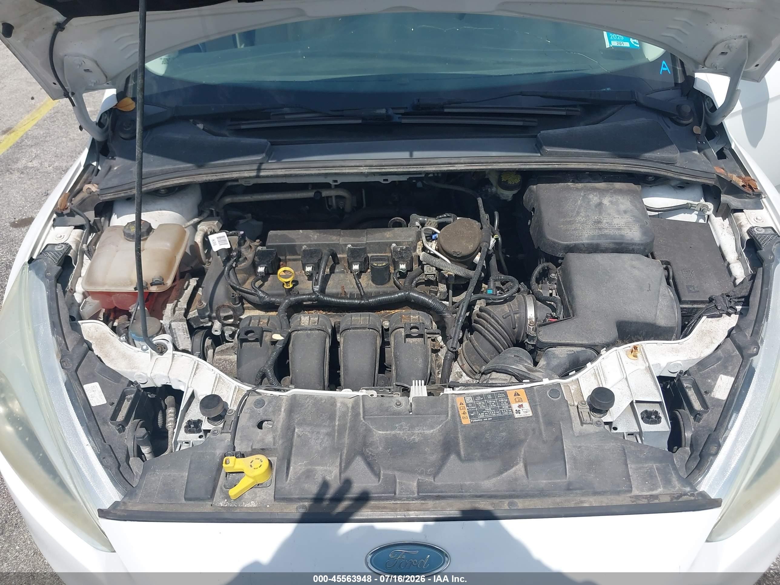 2015 Ford Focus Se White vin: 1FADP3K2XFL273313