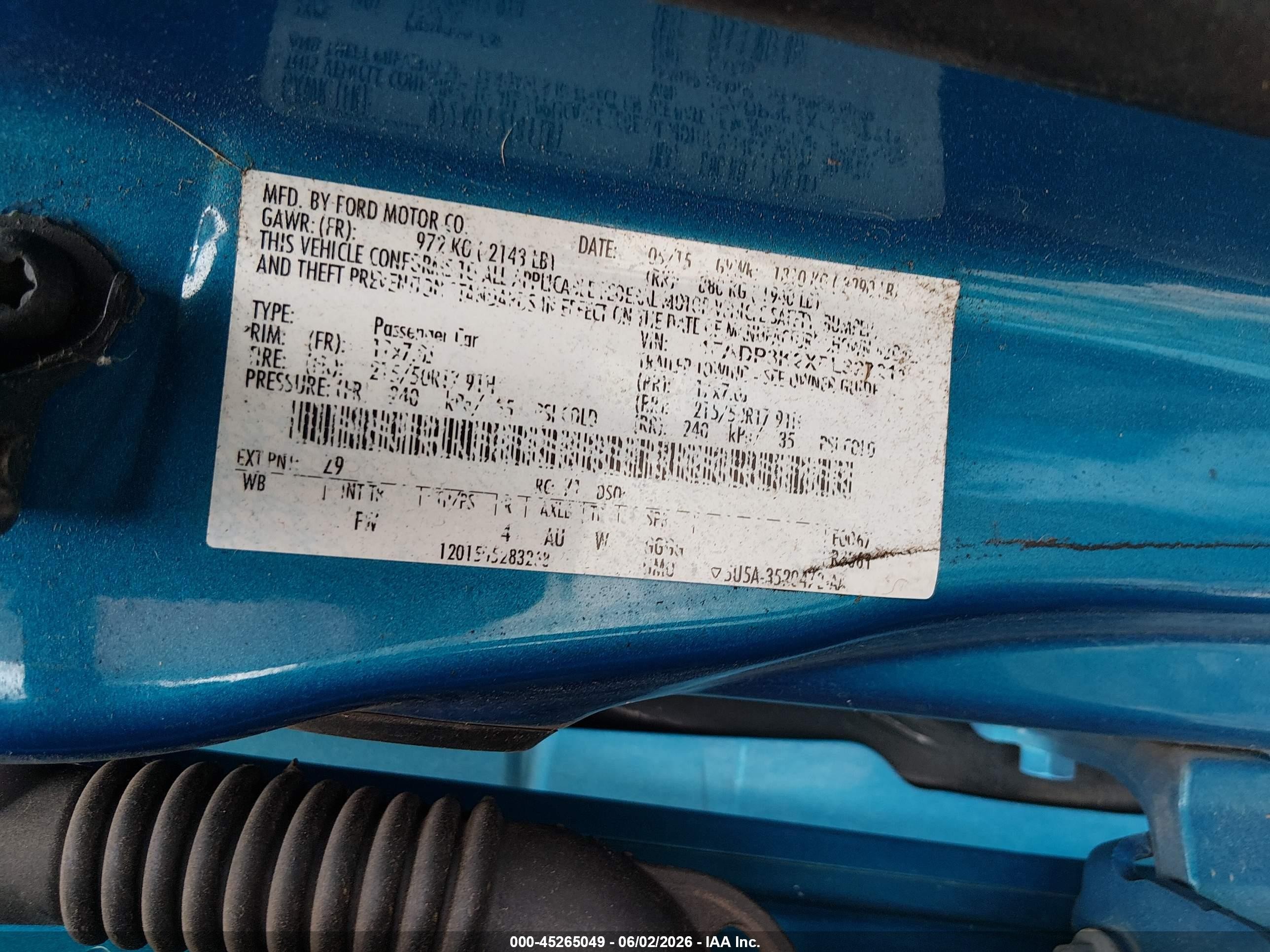 2015 Ford Focus Se Blue vin: 1FADP3K2XFL327211
