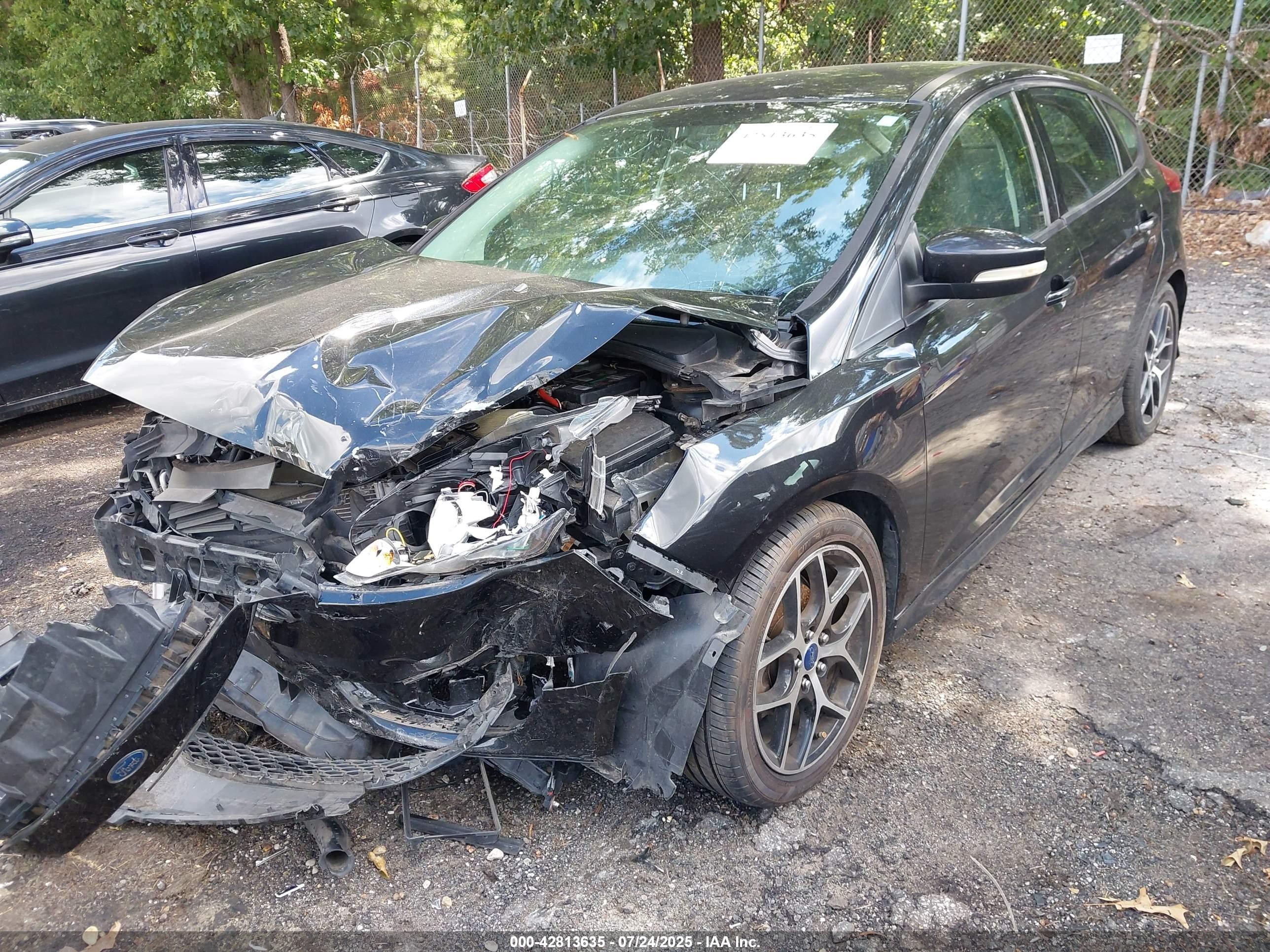 2015 Ford Focus Se Black vin: 1FADP3K2XFL379020