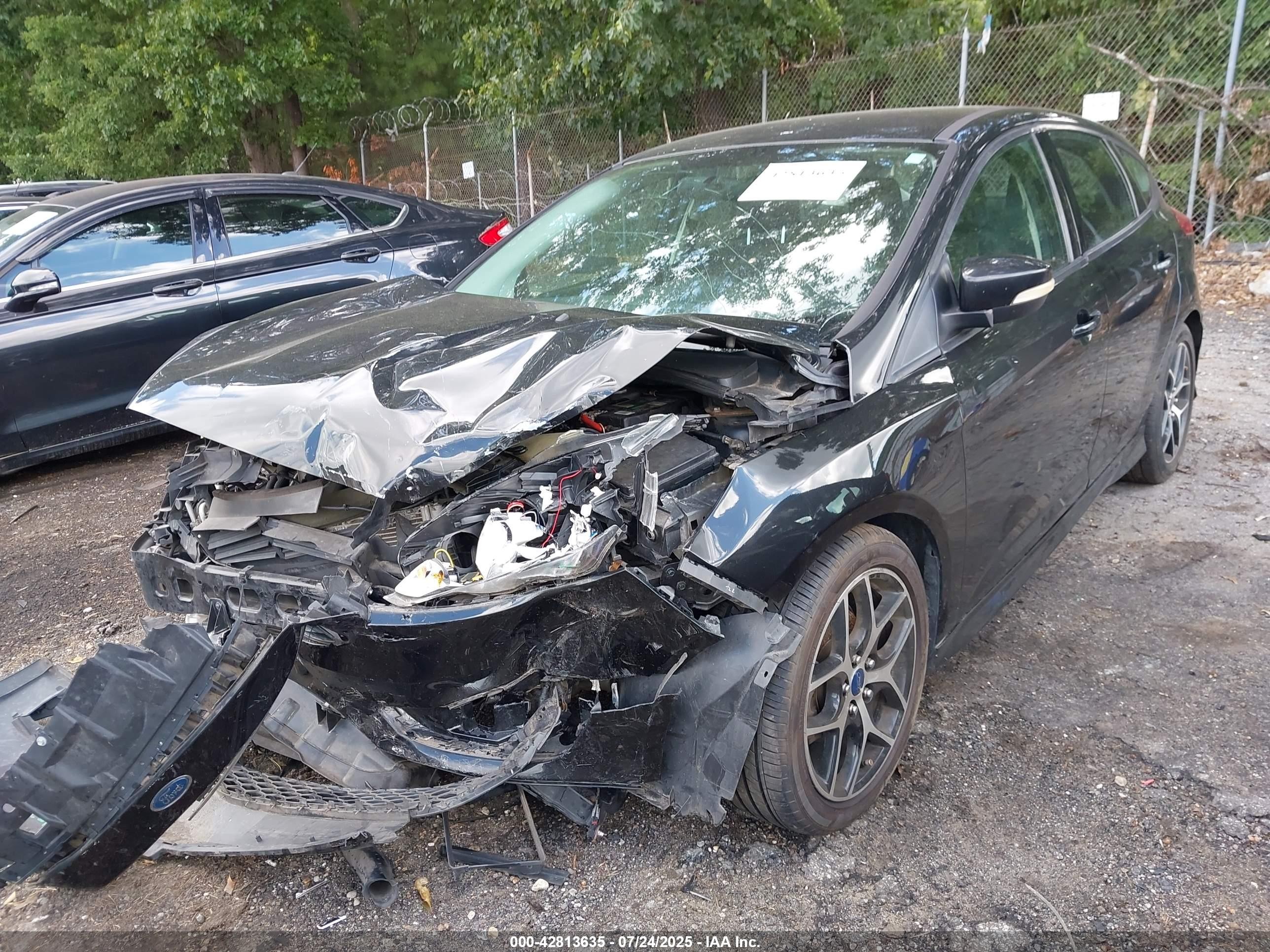 2015 Ford Focus Se Black vin: 1FADP3K2XFL379020