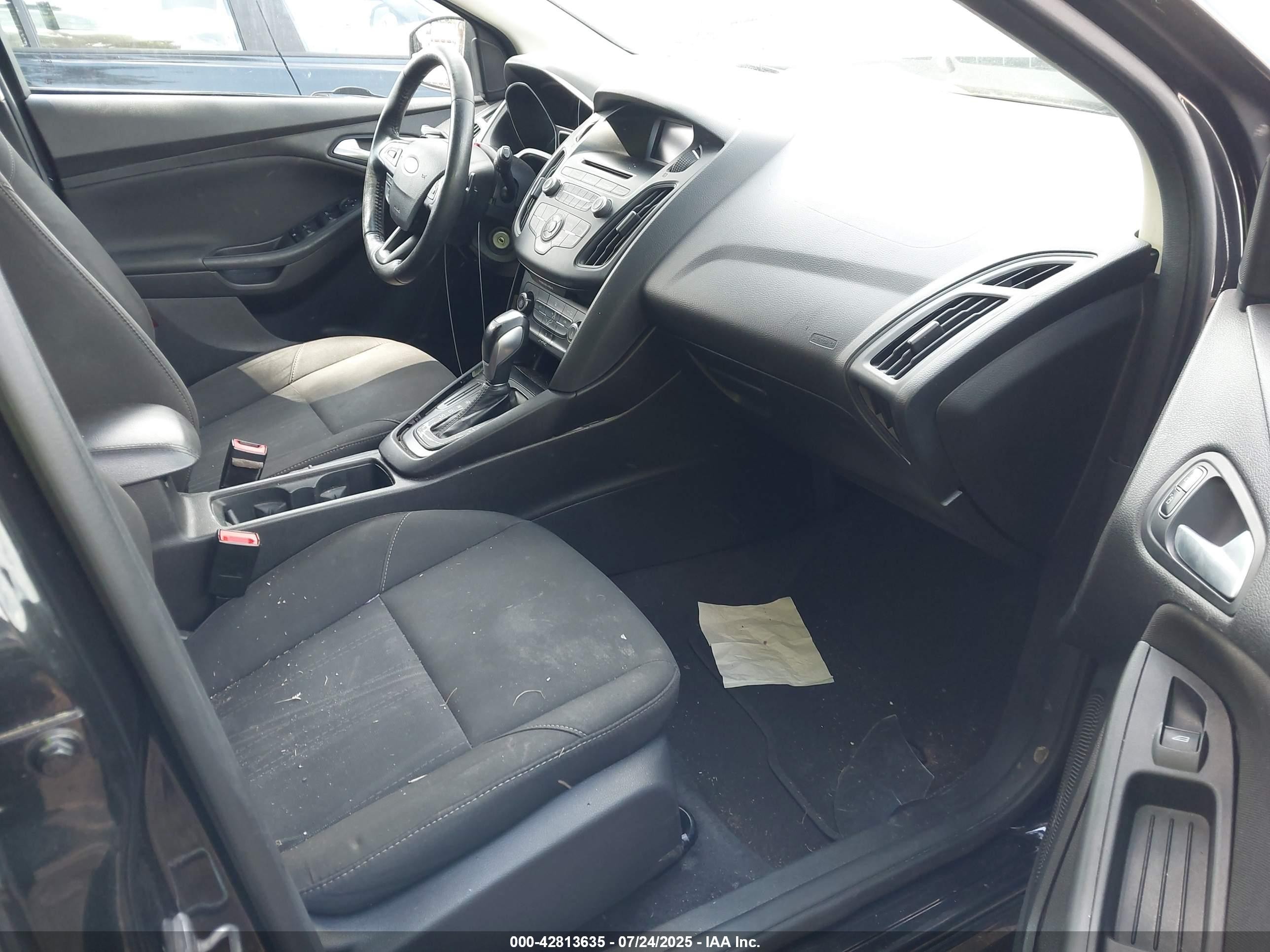 2015 Ford Focus Se Black vin: 1FADP3K2XFL379020