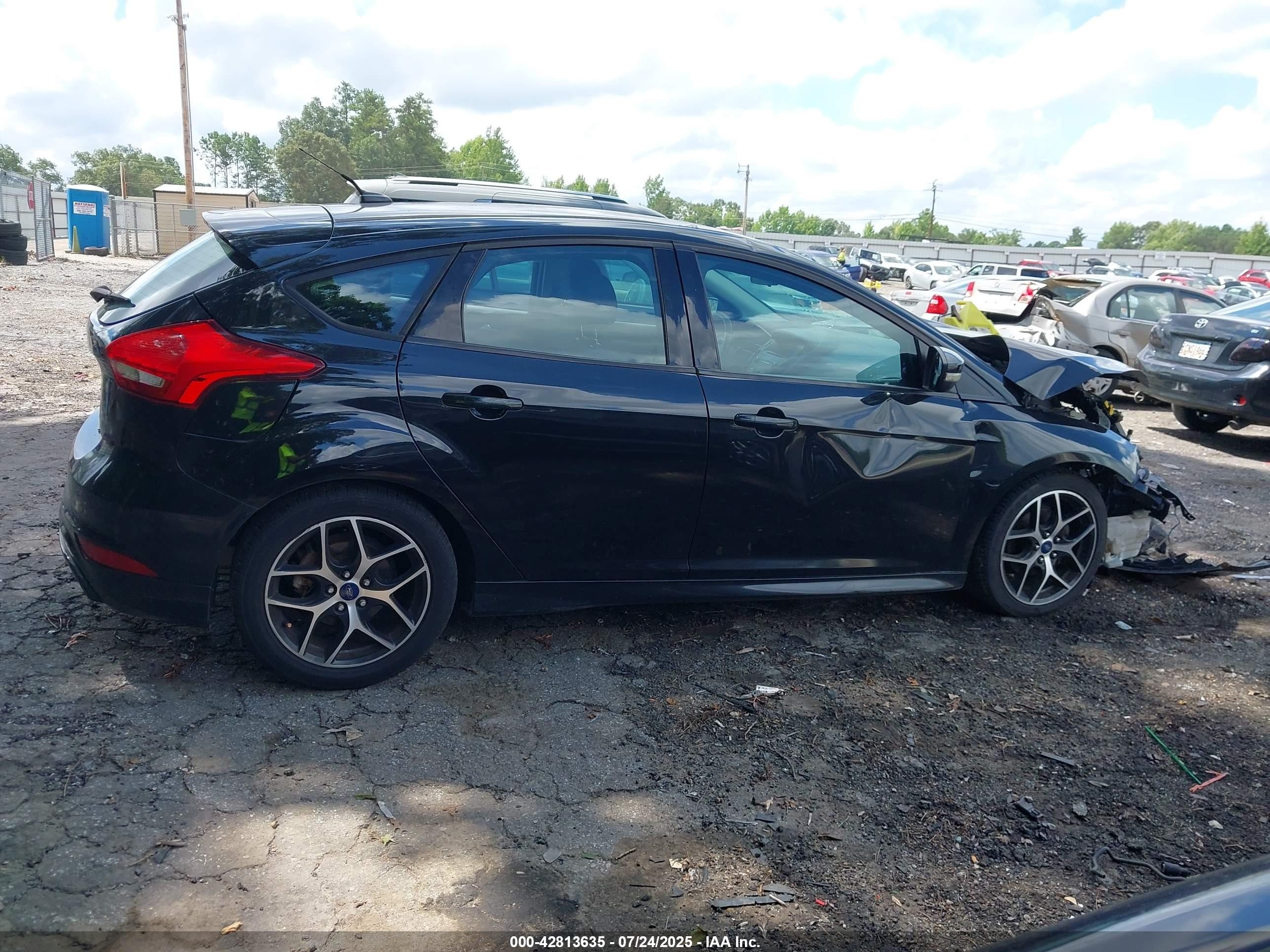 2015 Ford Focus Se Black vin: 1FADP3K2XFL379020