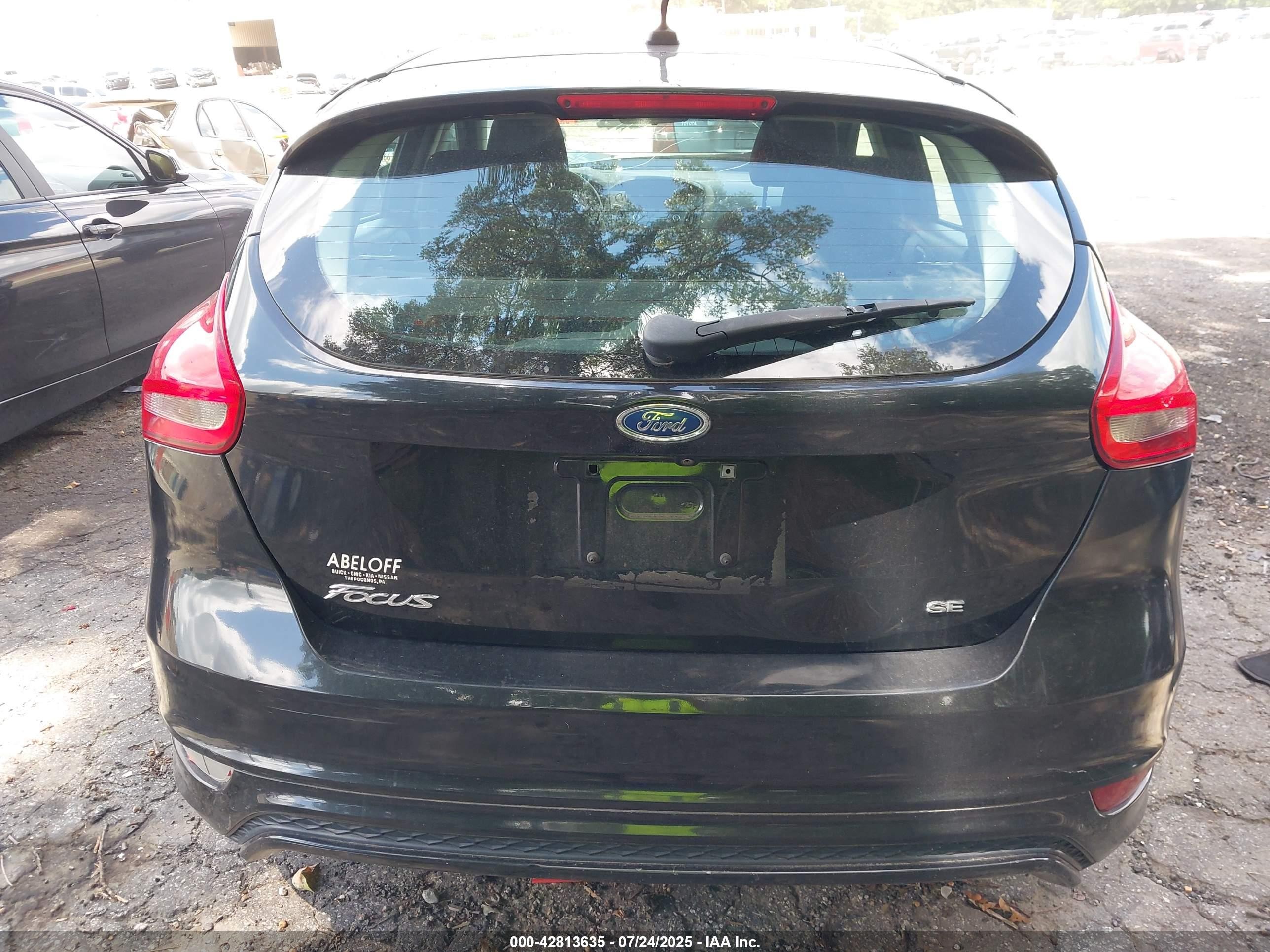 2015 Ford Focus Se Black vin: 1FADP3K2XFL379020