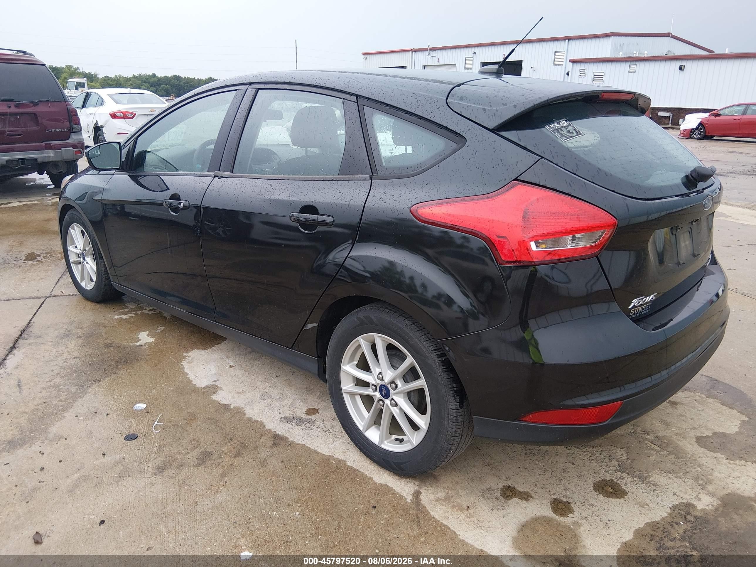 2015 Ford Focus Se Black vin: 1FADP3K2XFL385139