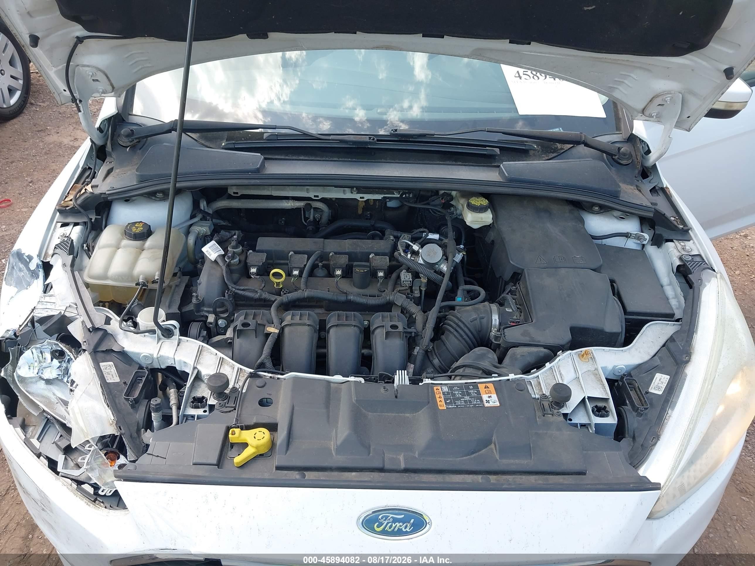 2017 Ford Focus Se White vin: 1FADP3K2XHL247992