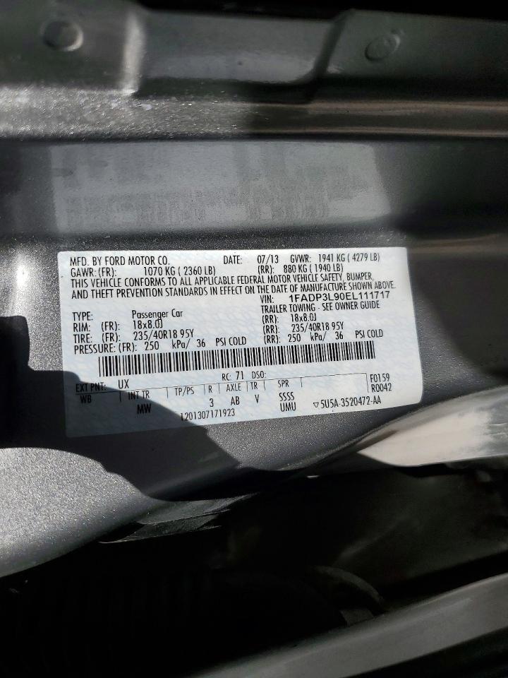 2014 Ford Focus St Silver vin: 1FADP3L90EL111717