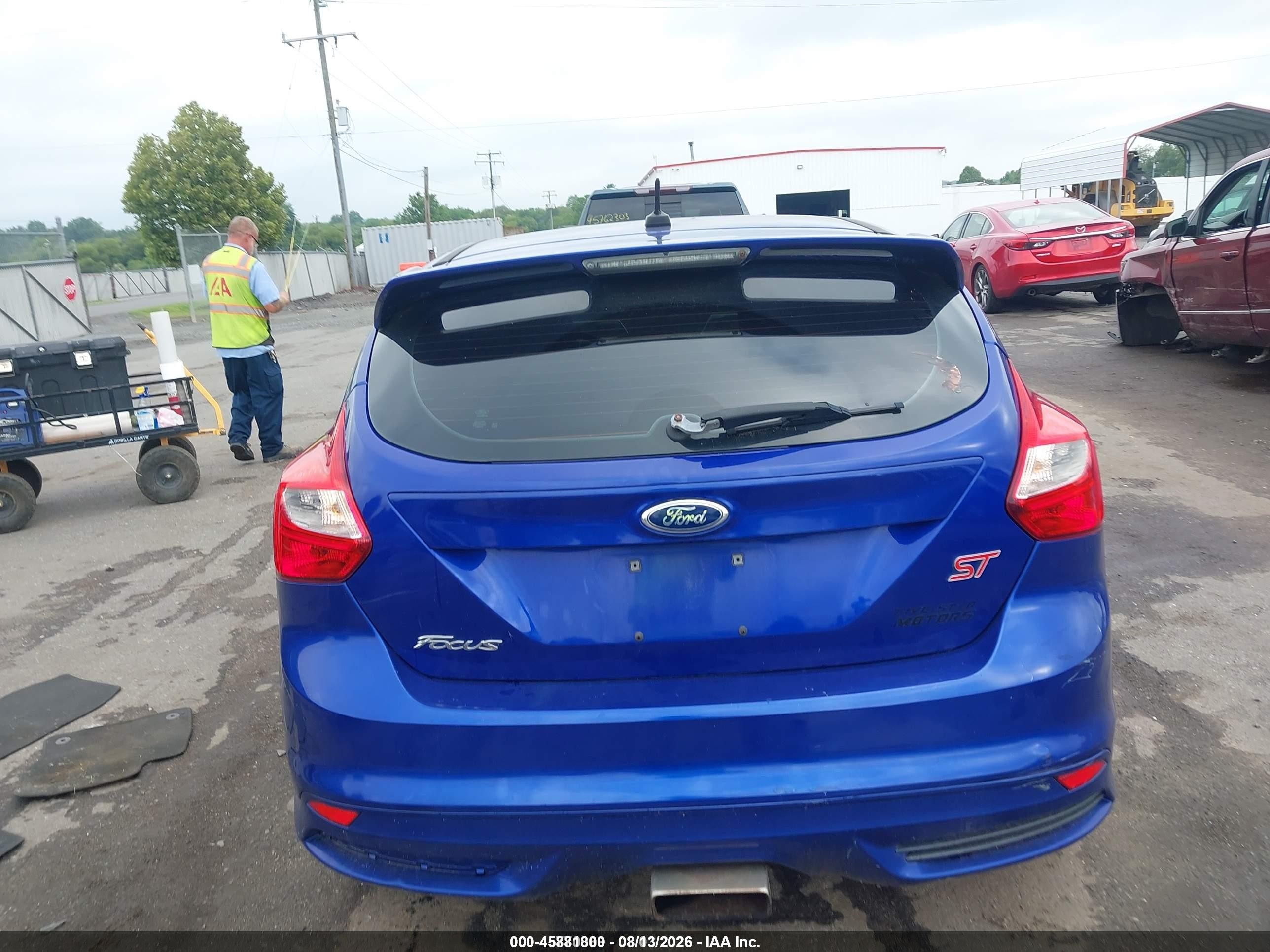 2014 Ford Focus St   Синий vin: 1FADP3L90EL358879