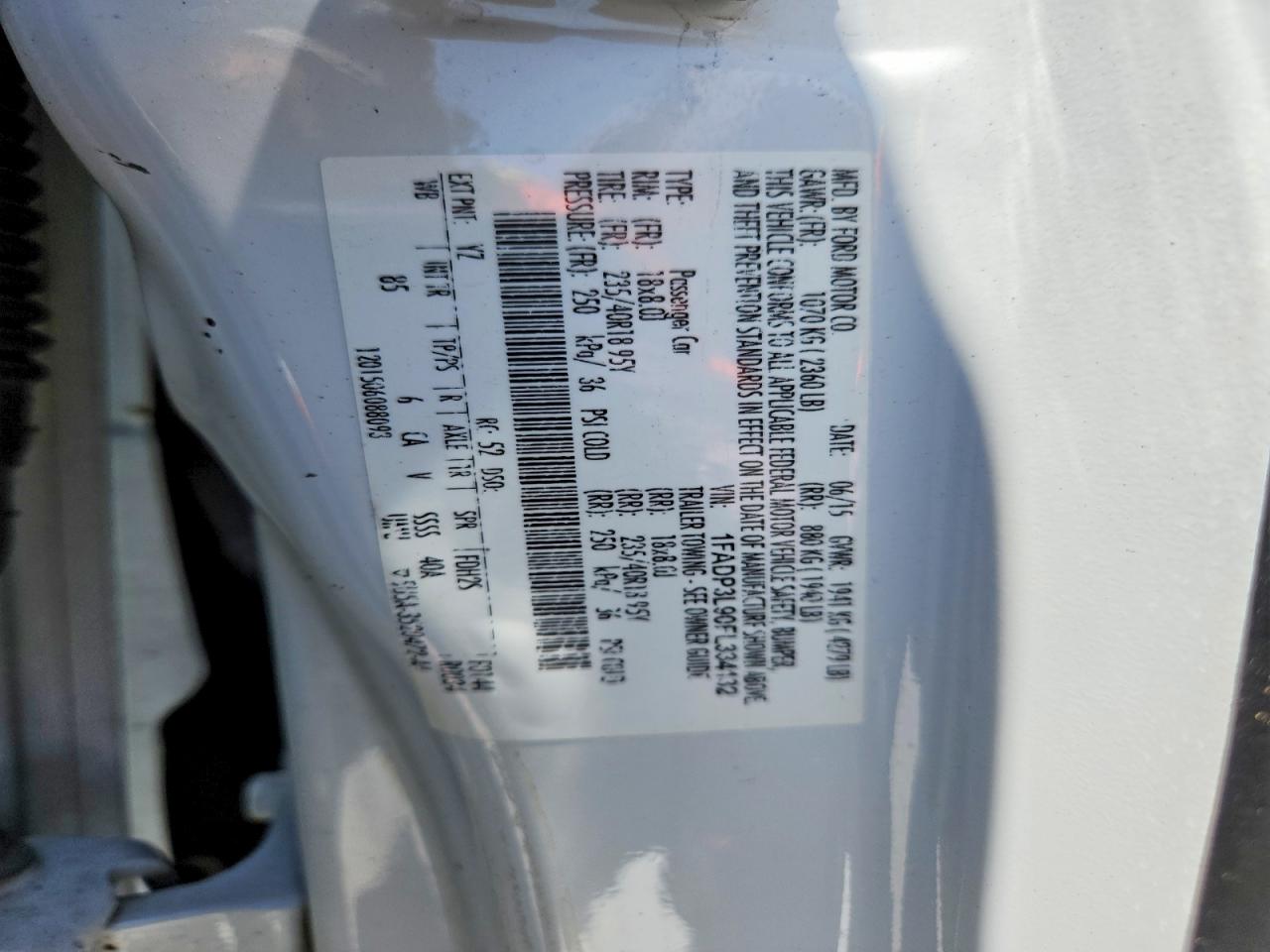 2015 Ford Focus St White vin: 1FADP3L90FL334132