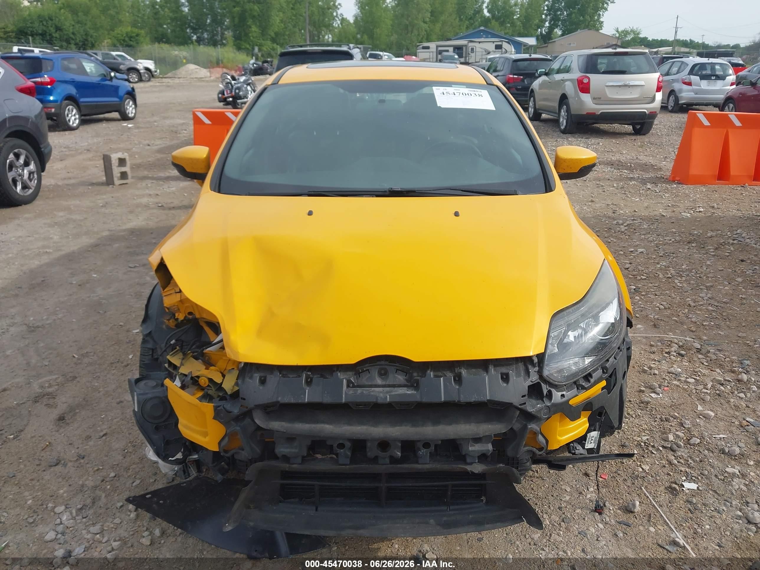 2013 Ford Focus St   Yellow vin: 1FADP3L91DL201893