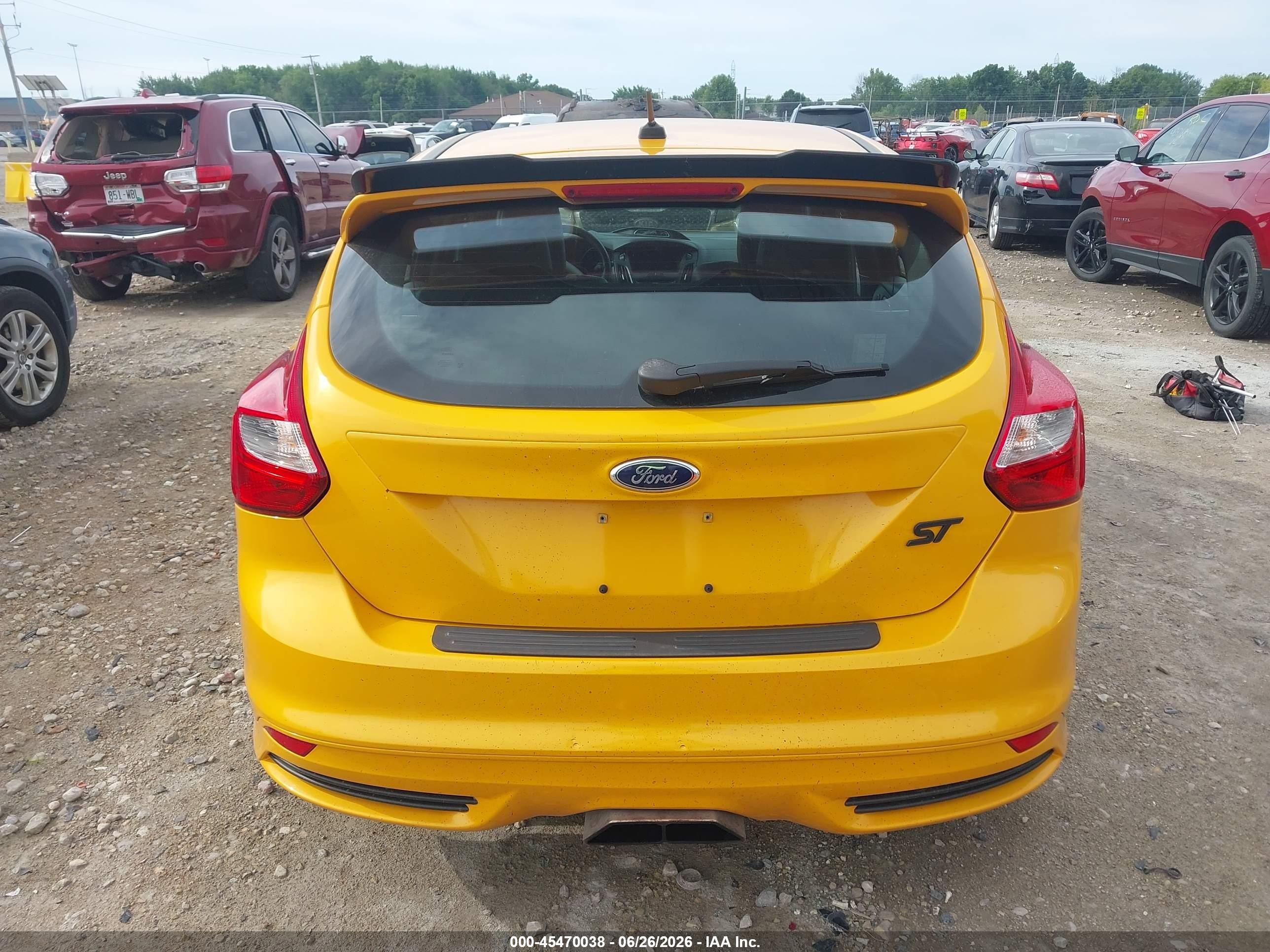 2013 Ford Focus St   Yellow vin: 1FADP3L91DL201893