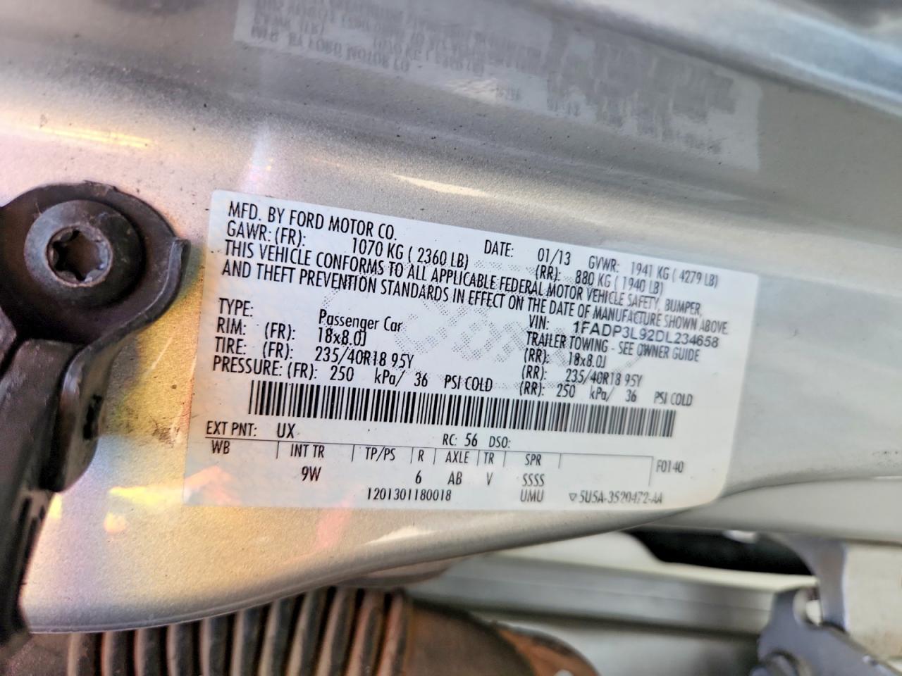 2013 Ford Focus St Silver vin: 1FADP3L92DL234658