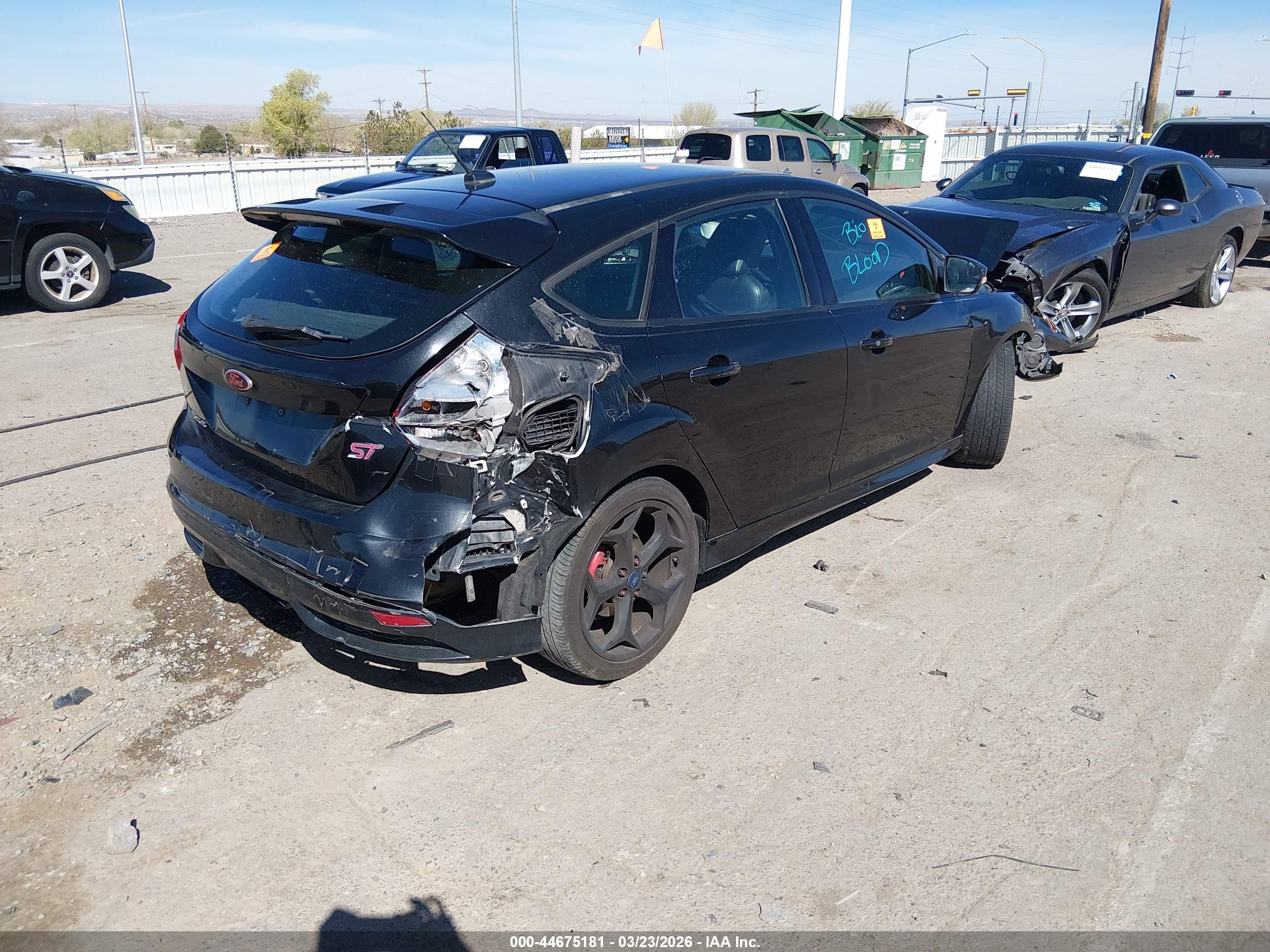 2014 Ford Focus St   Black vin: 1FADP3L92EL243782