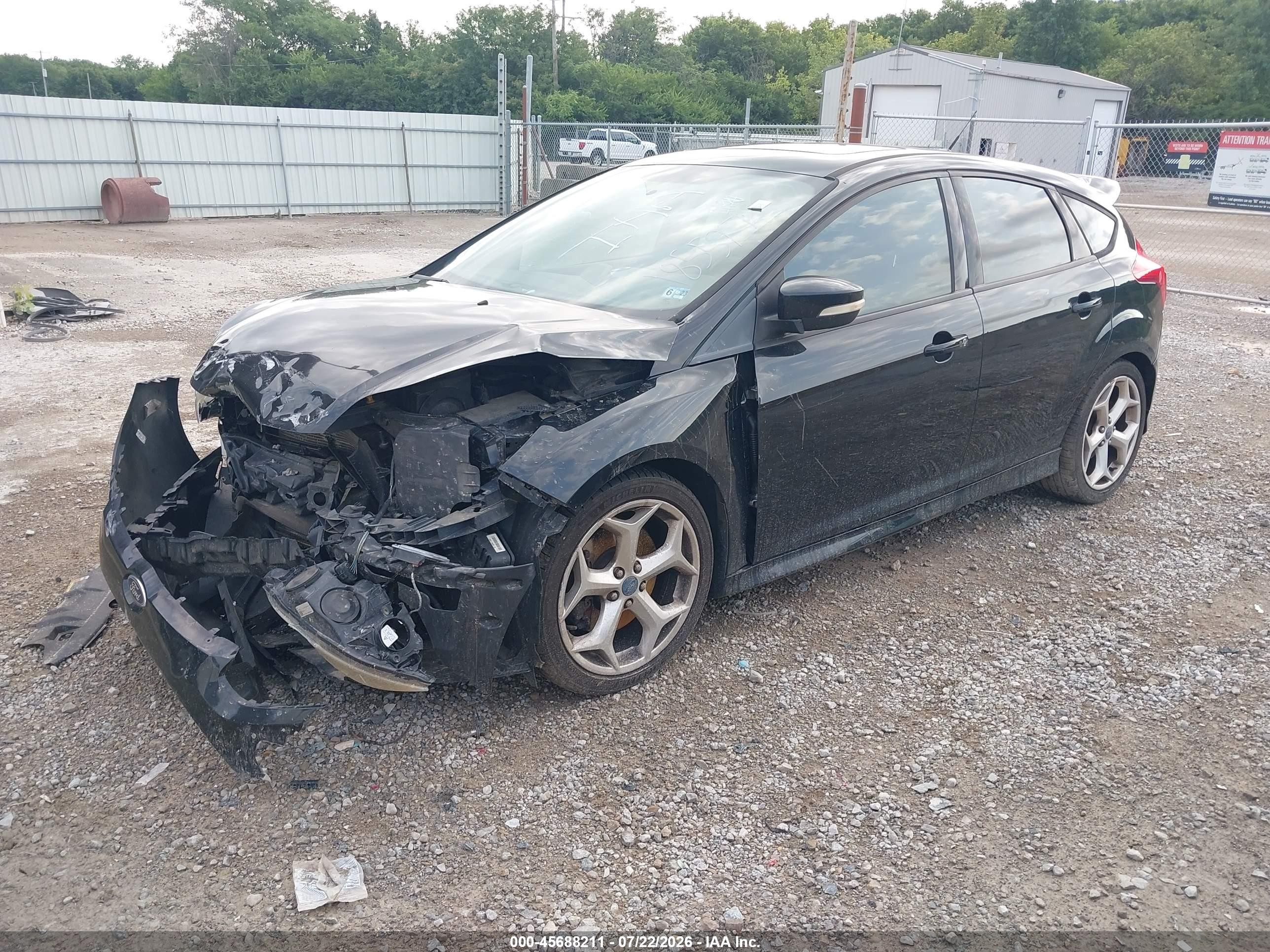 2013 Ford Focus St   Black vin: 1FADP3L93DL185597
