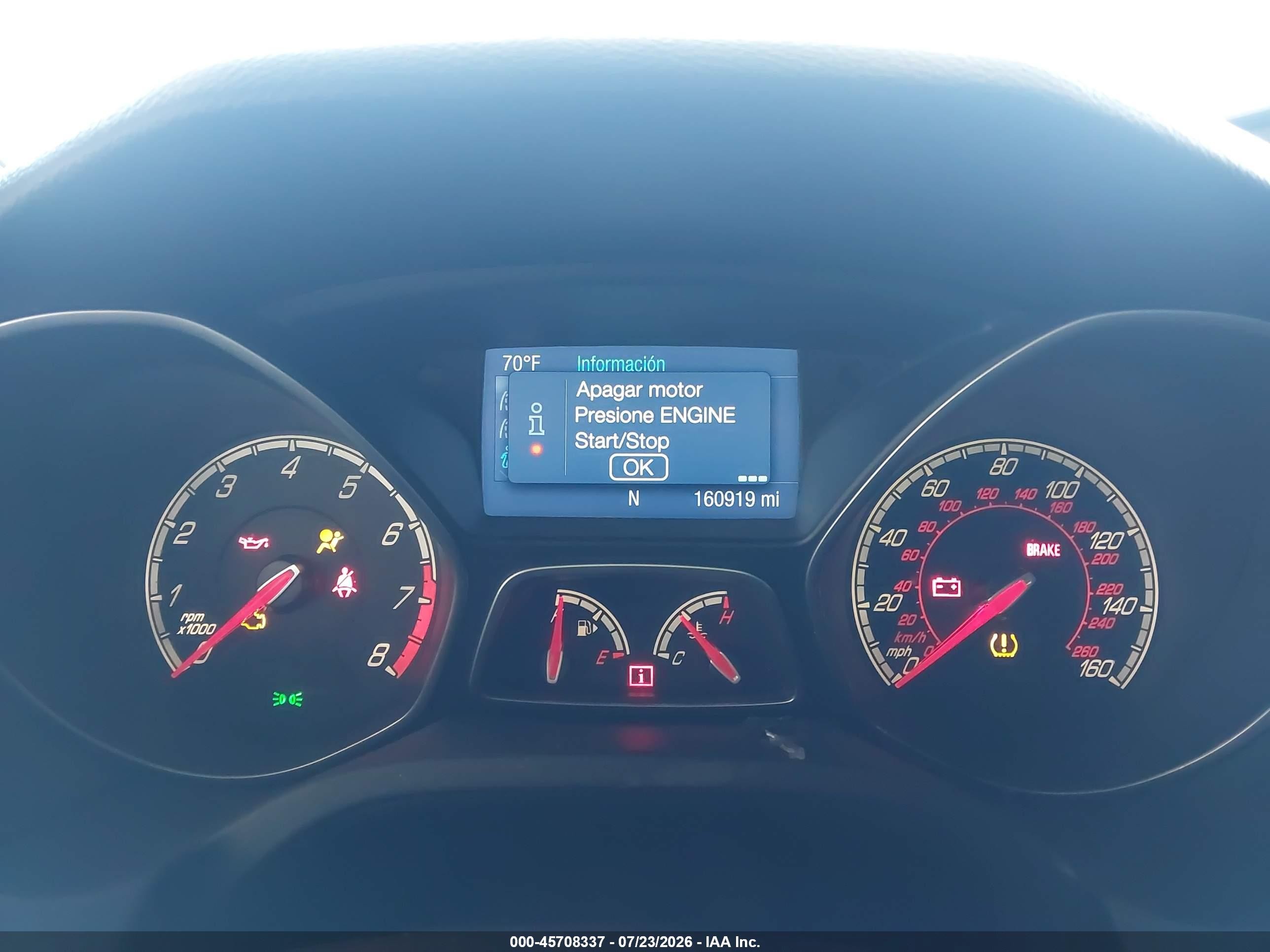 2014 Ford Focus St   White vin: 1FADP3L93EL238123