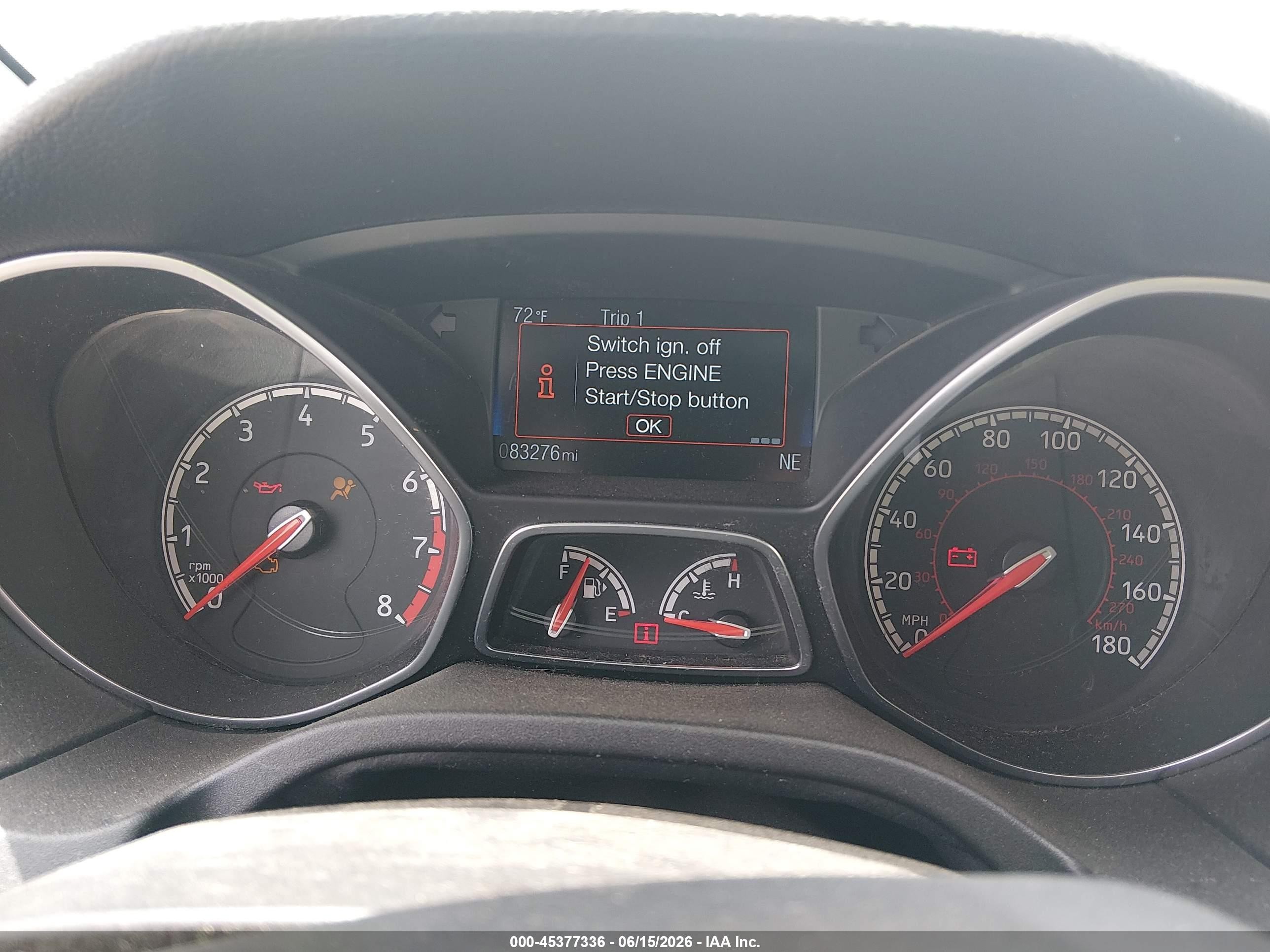 2015 Ford Focus St   Черный vin: 1FADP3L93FL341107