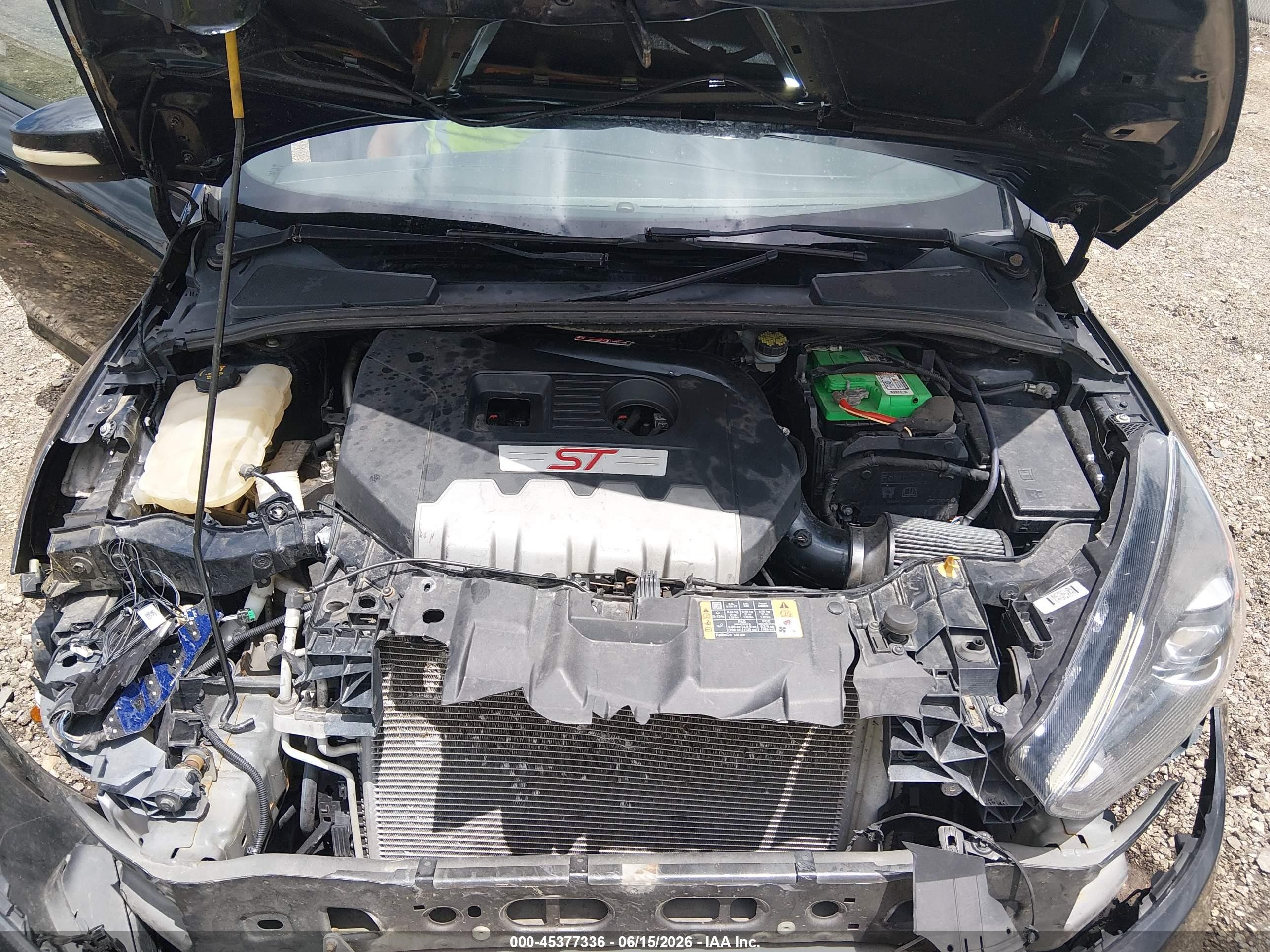 2015 Ford Focus St   Черный vin: 1FADP3L93FL341107