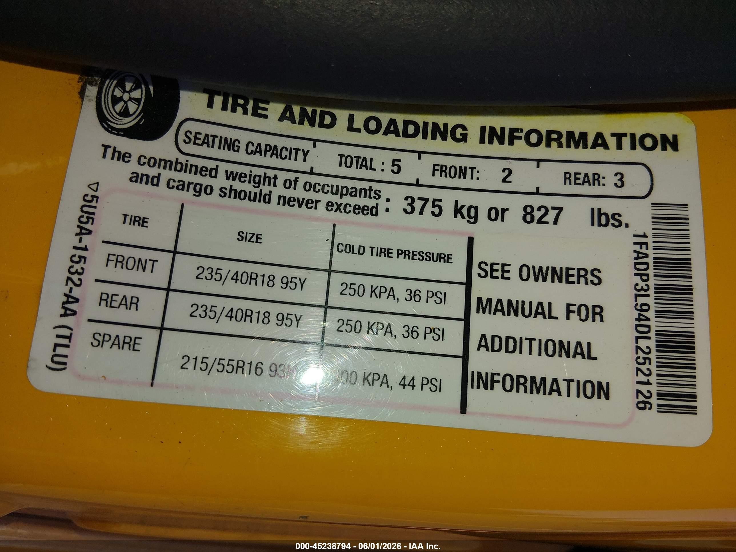 2013 Ford Focus St Yellow vin: 1FADP3L94DL252126
