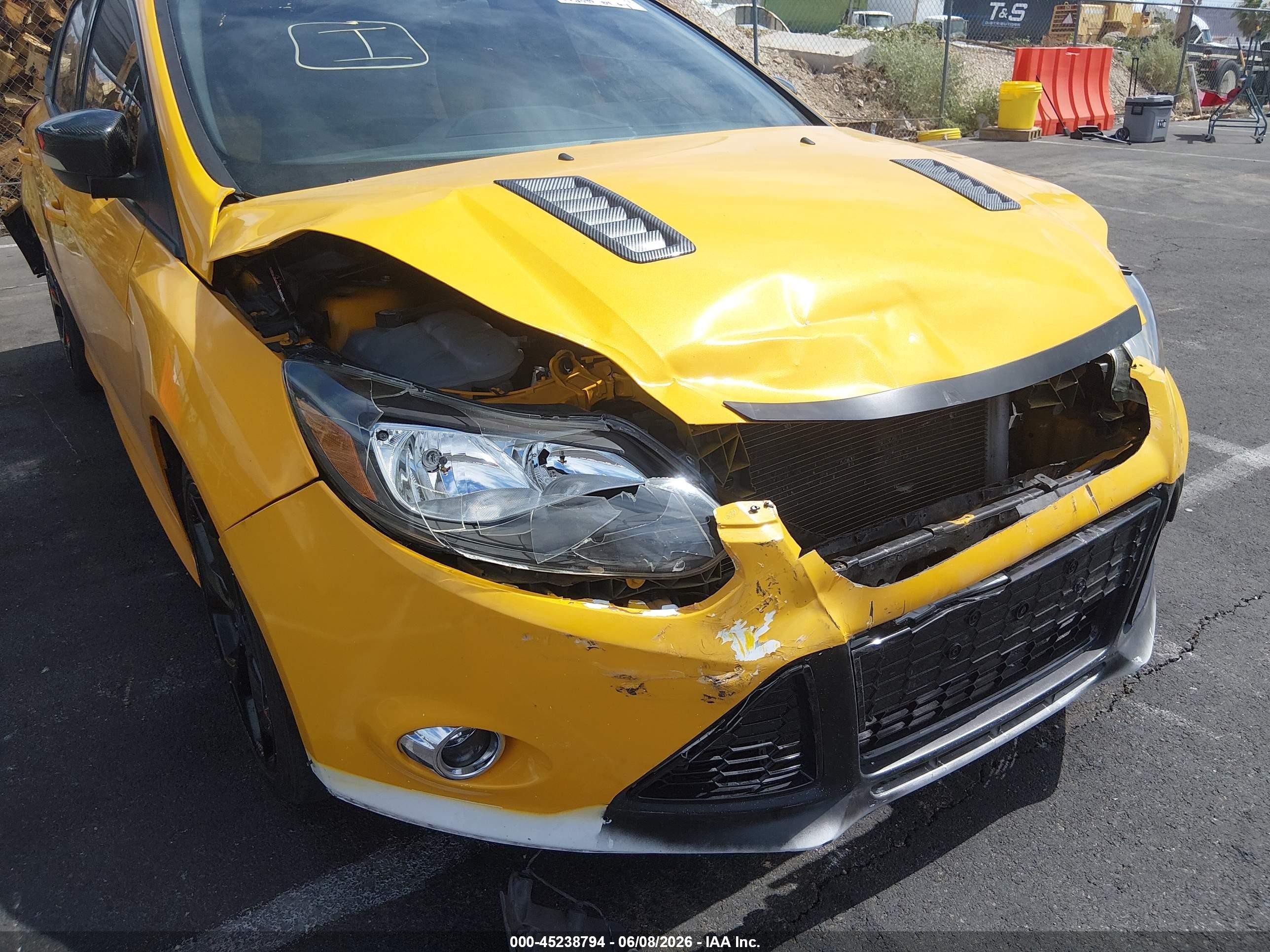 2013 Ford Focus St Yellow vin: 1FADP3L94DL252126