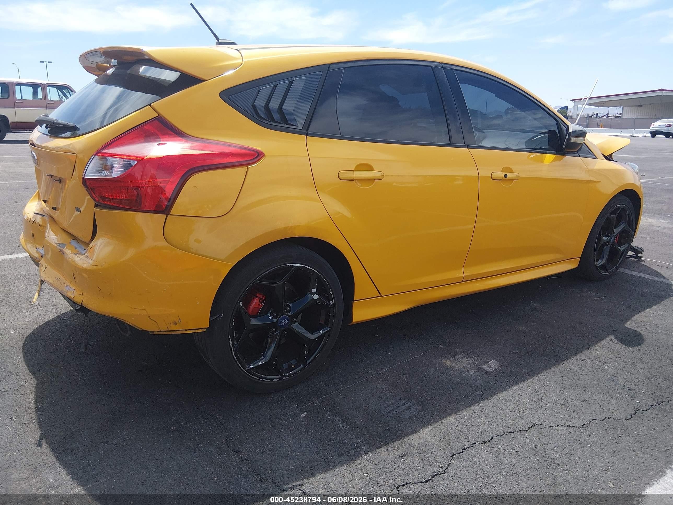 2013 Ford Focus St Yellow vin: 1FADP3L94DL252126