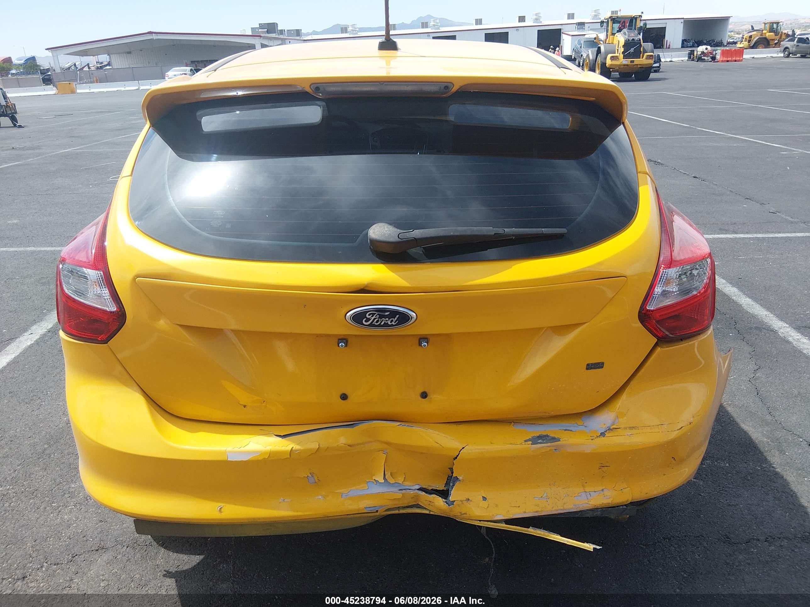 2013 Ford Focus St Yellow vin: 1FADP3L94DL252126