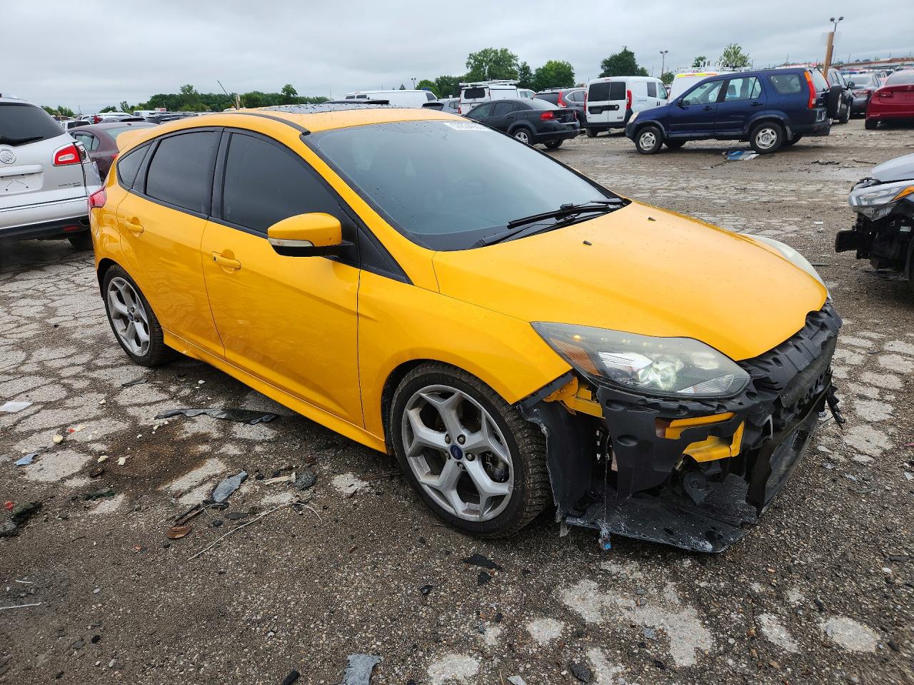 2013 Ford Focus St Yellow vin: 1FADP3L94DL254832