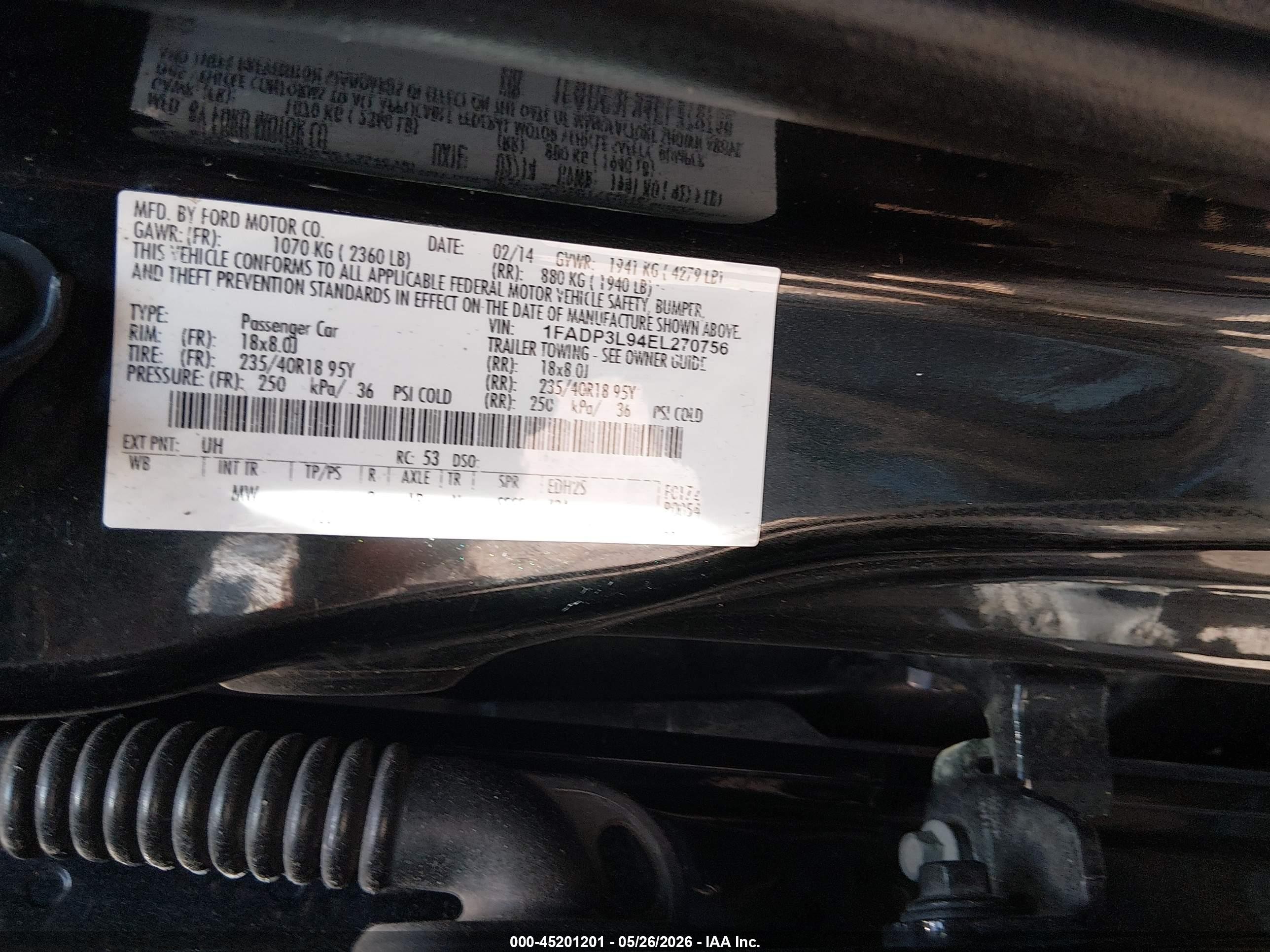 2014 Ford Focus St Черный vin: 1FADP3L94EL270756