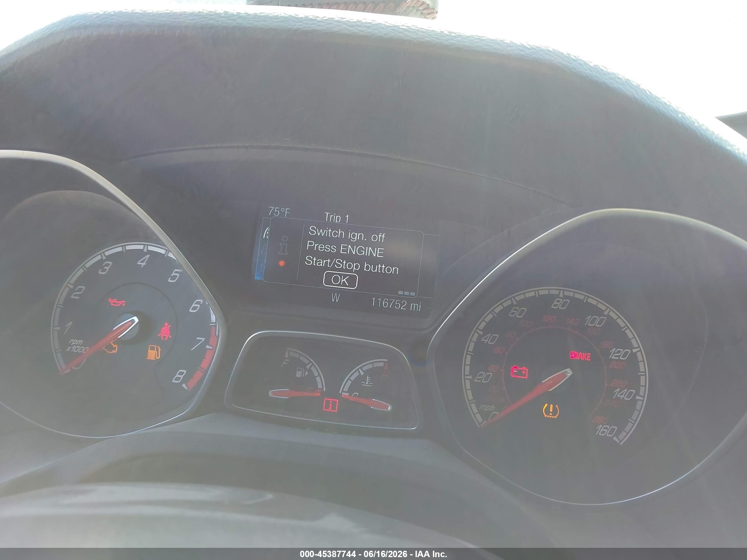 2014 Ford Focus St Black vin: 1FADP3L94EL297567
