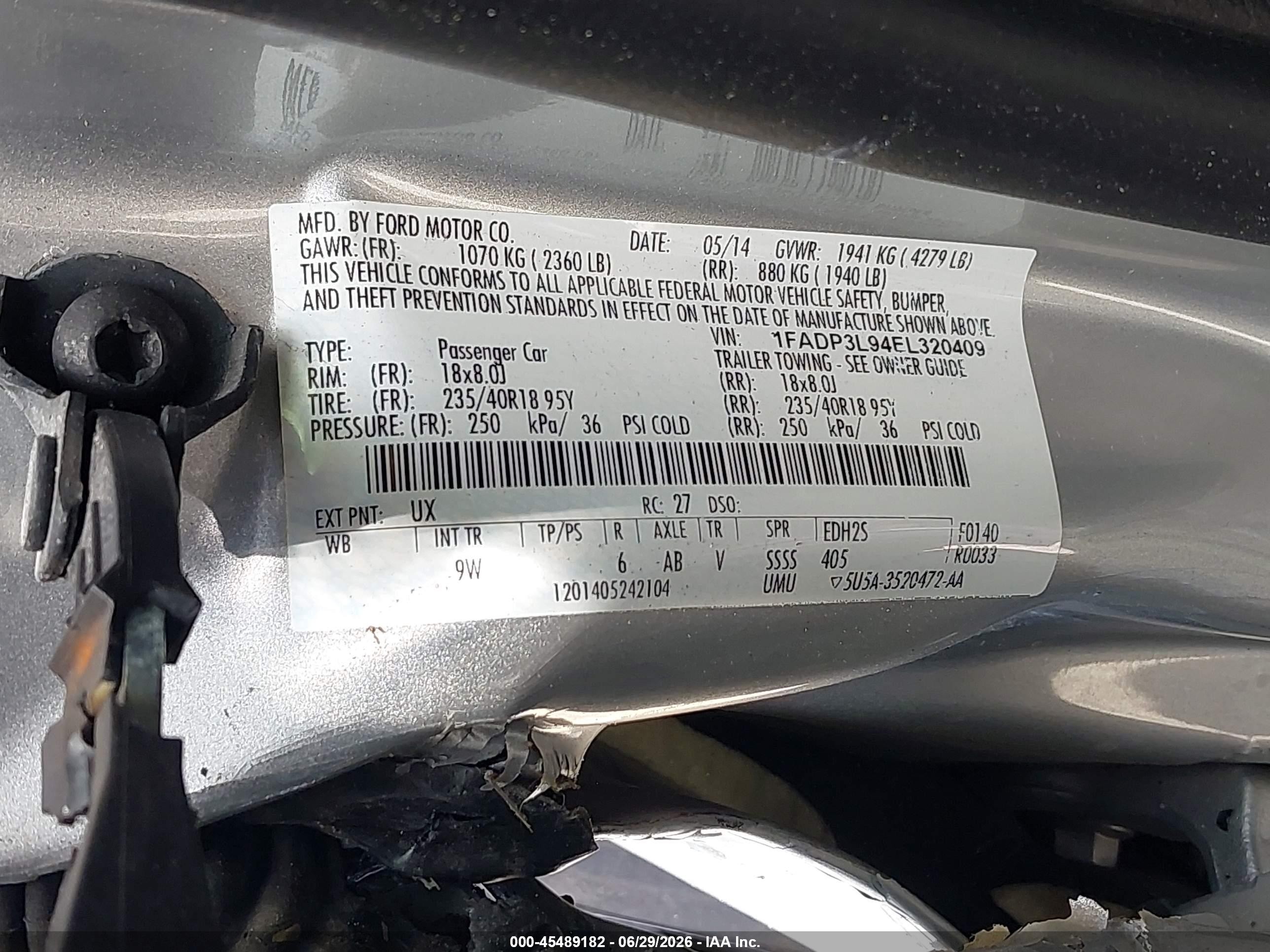 2014 Ford Focus St   Silver vin: 1FADP3L94EL320409