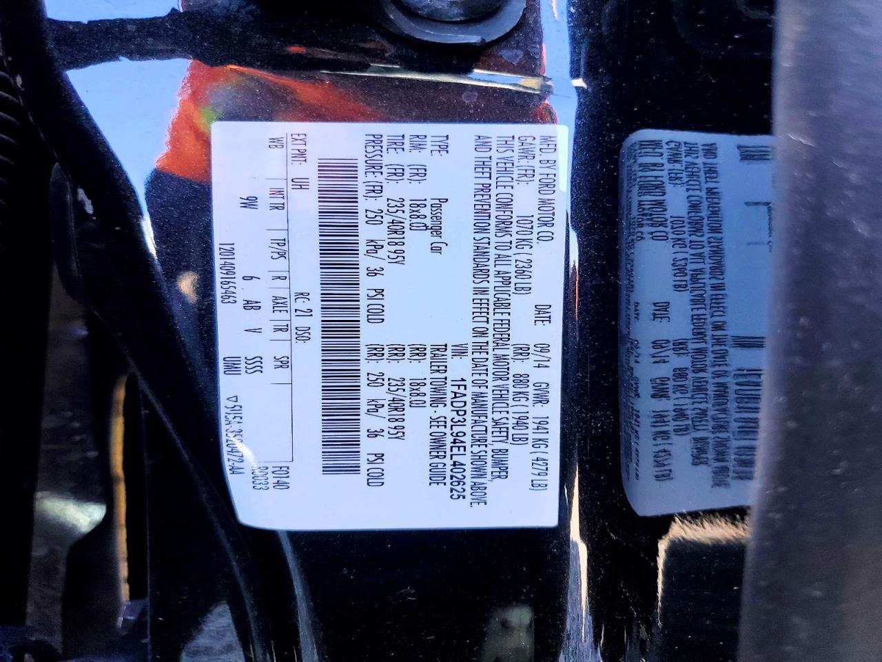 2014 Ford Focus St Черный vin: 1FADP3L94EL402625