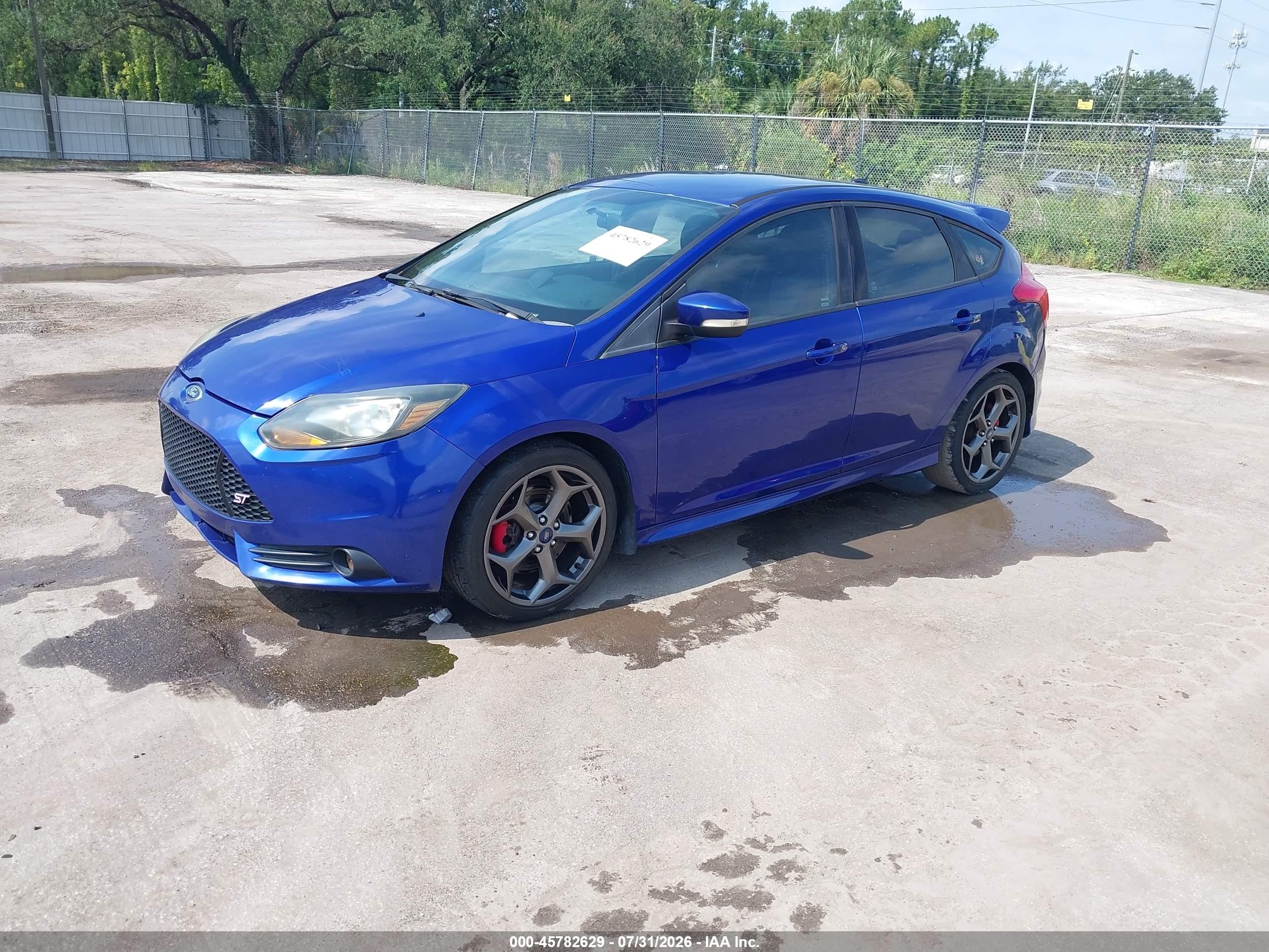 2014 Ford Focus St   Blue vin: 1FADP3L95EL164008