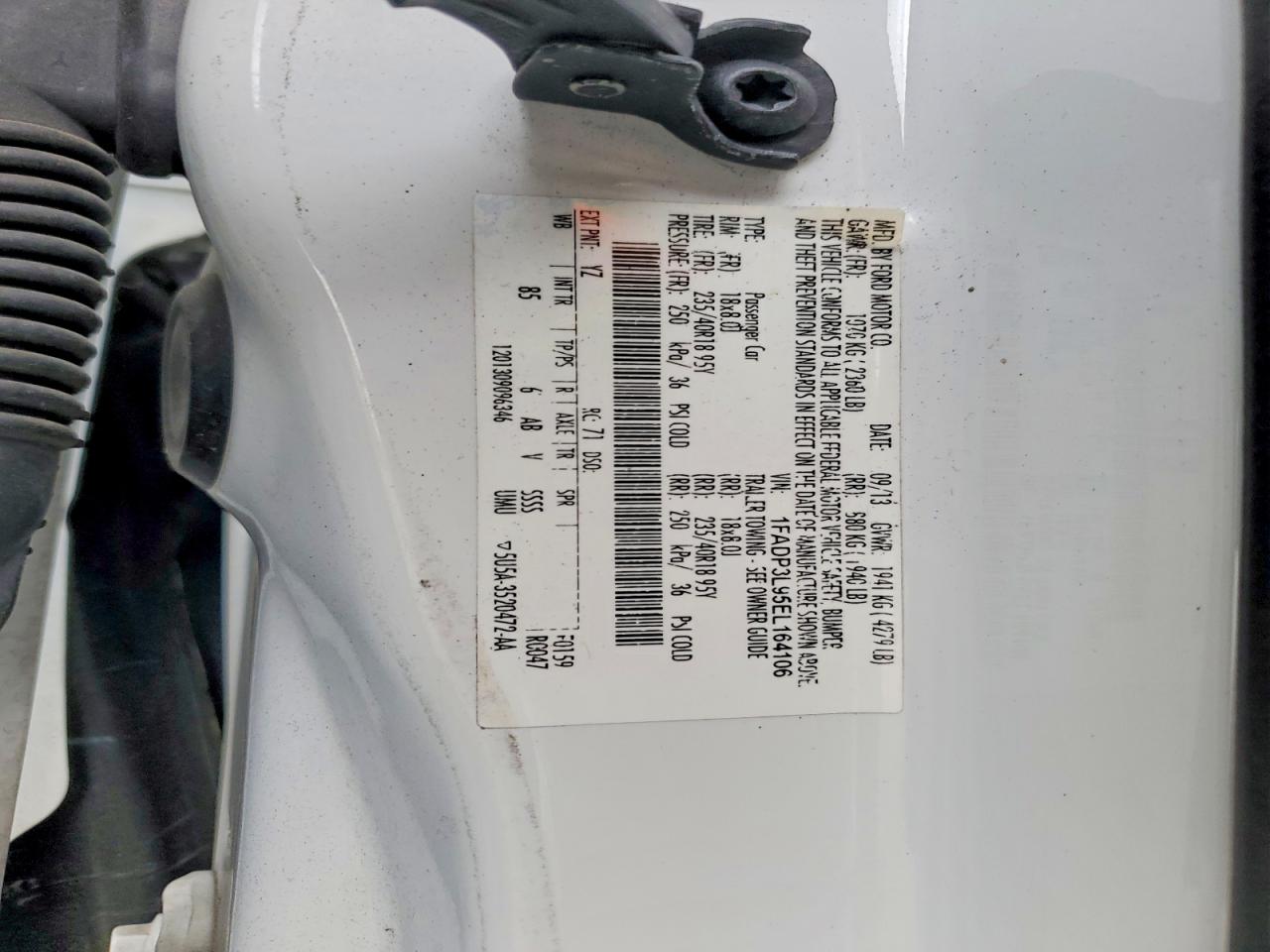 2014 Ford Focus St White vin: 1FADP3L95EL164106