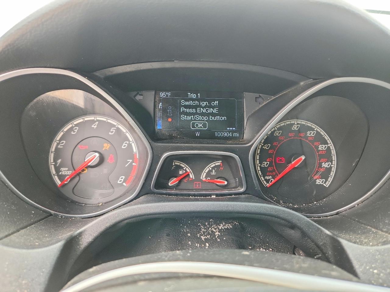 2014 Ford Focus St White vin: 1FADP3L95EL268479