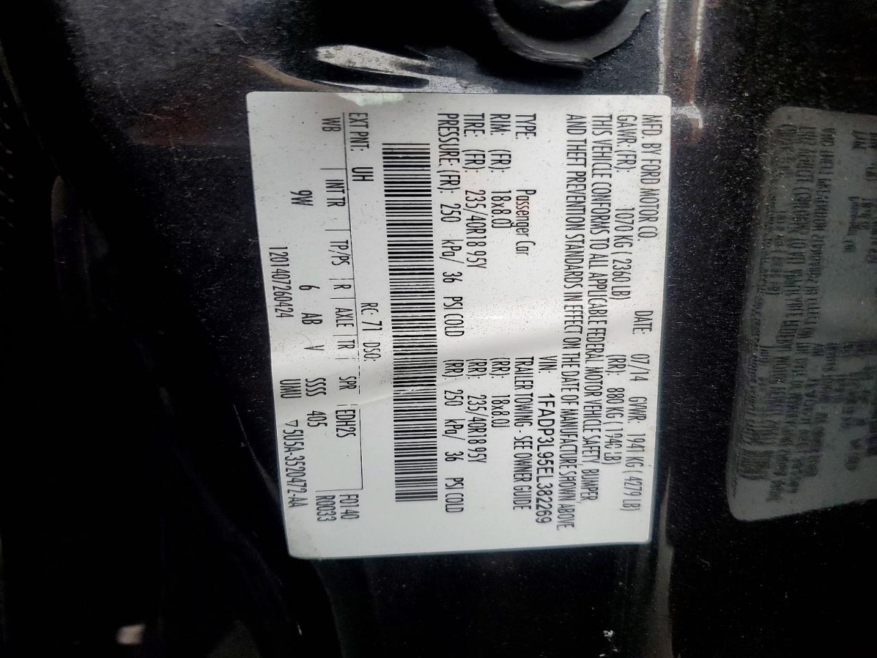 2014 Ford Focus St Черный vin: 1FADP3L95EL382269