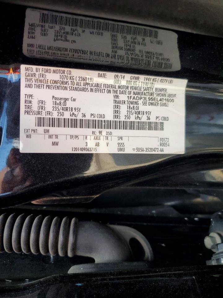 2014 Ford Focus St Black vin: 1FADP3L95EL401600