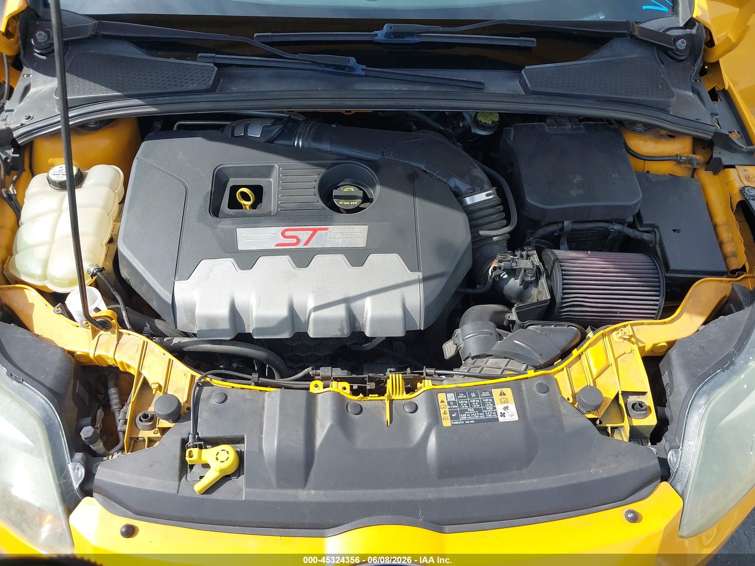 2014 Ford Focus St   Yellow vin: 1FADP3L95EL419191