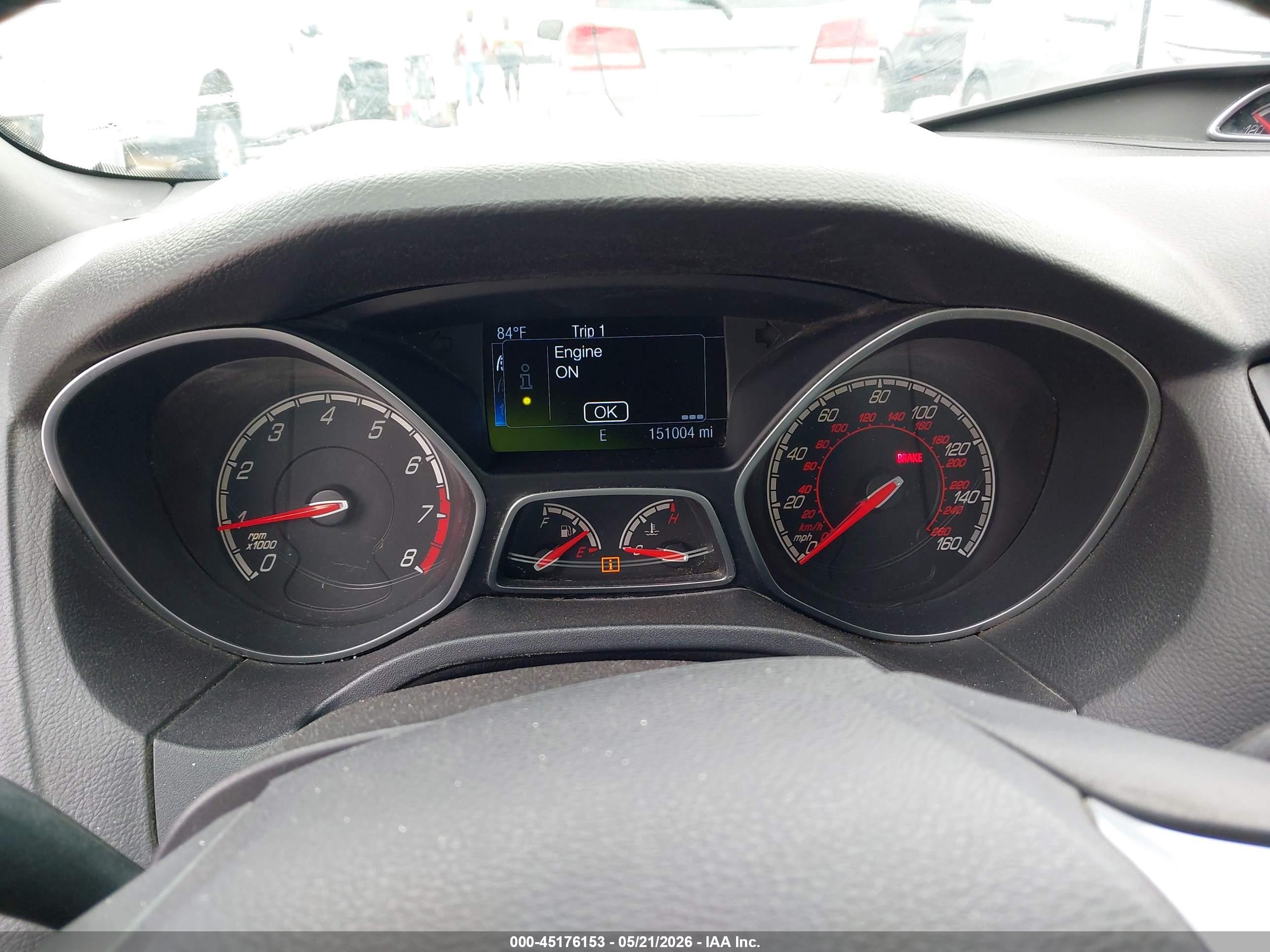 2014 Ford Focus St   White vin: 1FADP3L96EL311050