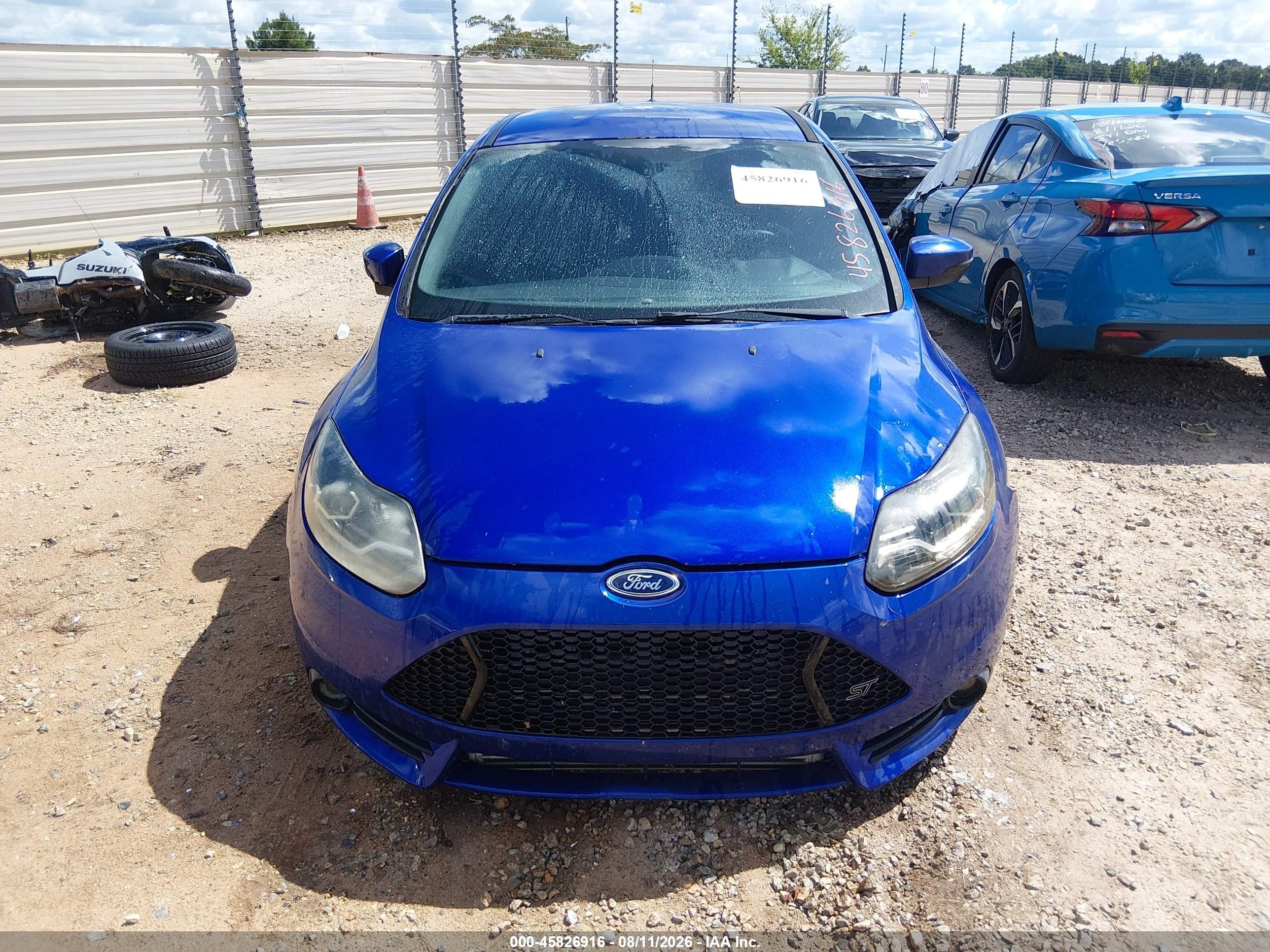 2014 Ford Focus St   Blue vin: 1FADP3L96EL427204