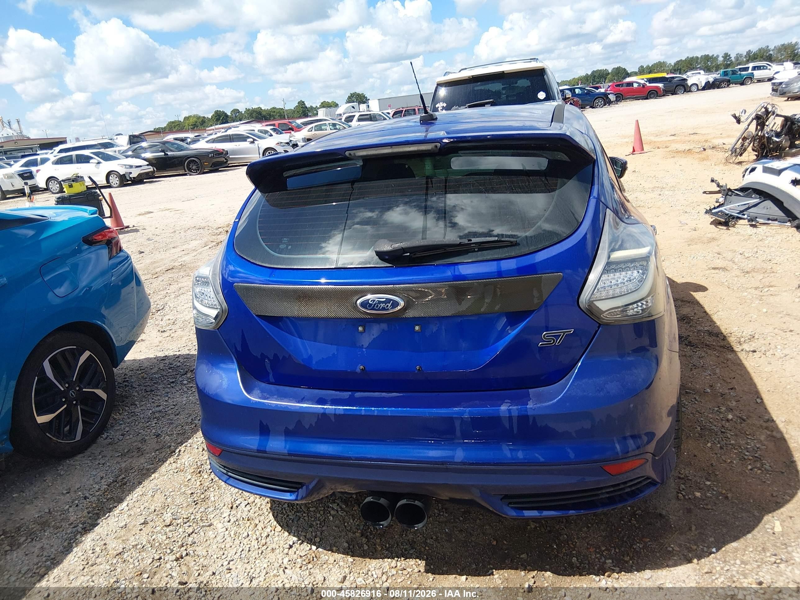 2014 Ford Focus St   Blue vin: 1FADP3L96EL427204