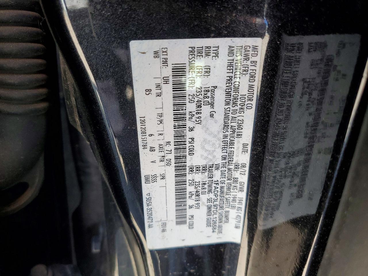 2013 Ford Focus St Black vin: 1FADP3L97DL126584