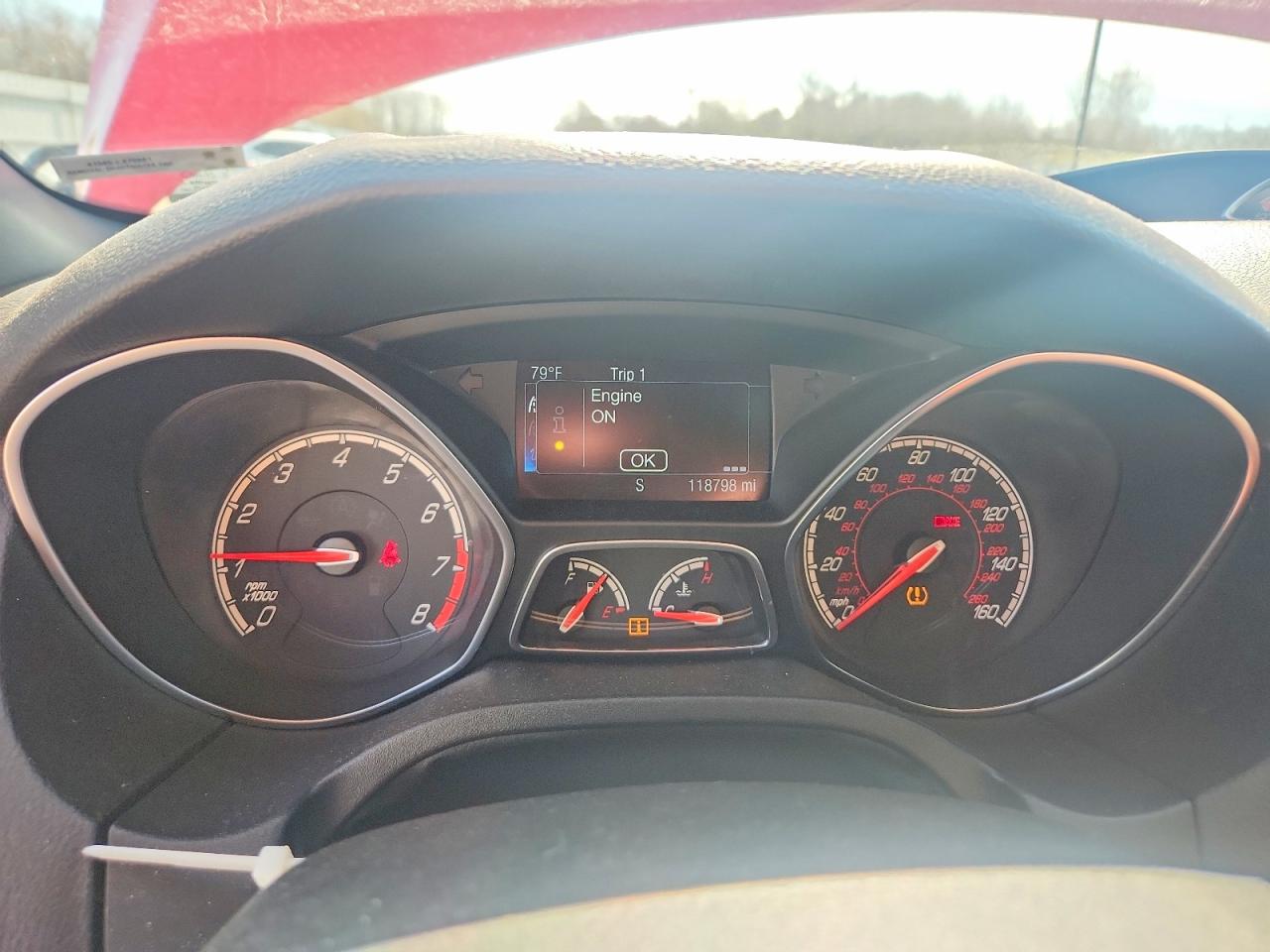 2014 Ford Focus St Красный vin: 1FADP3L97EL163961