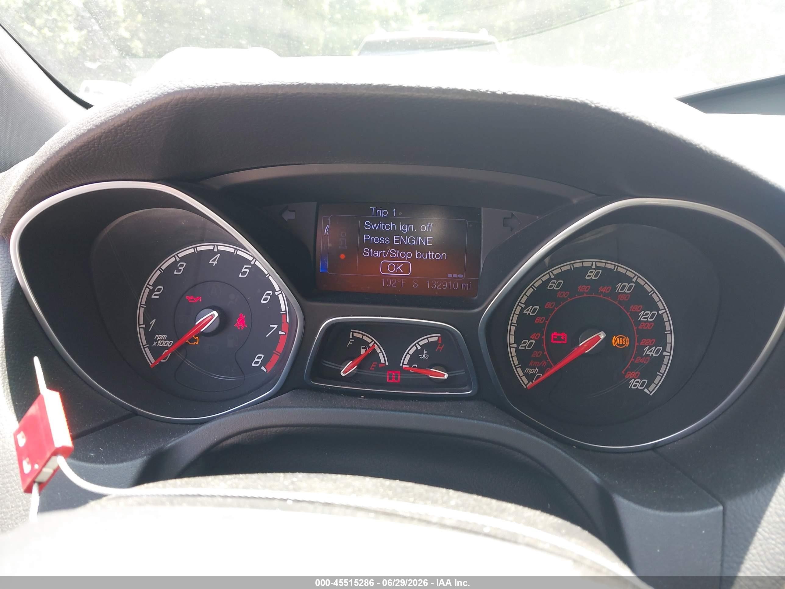 2014 Ford Focus St   Red vin: 1FADP3L97EL184342