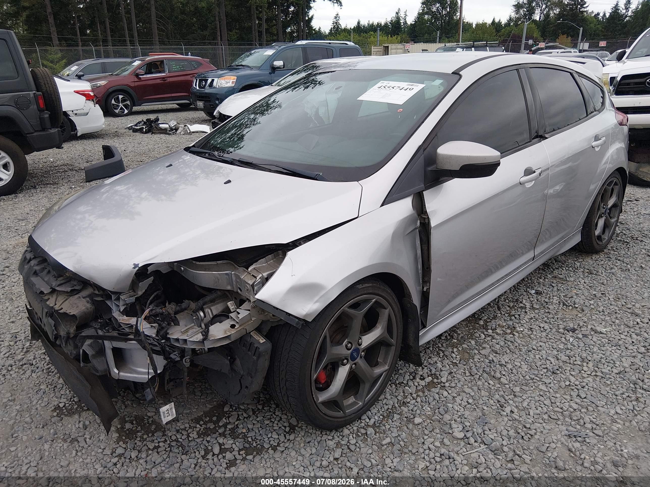 2014 Ford Focus St   Silver vin: 1FADP3L97EL238271
