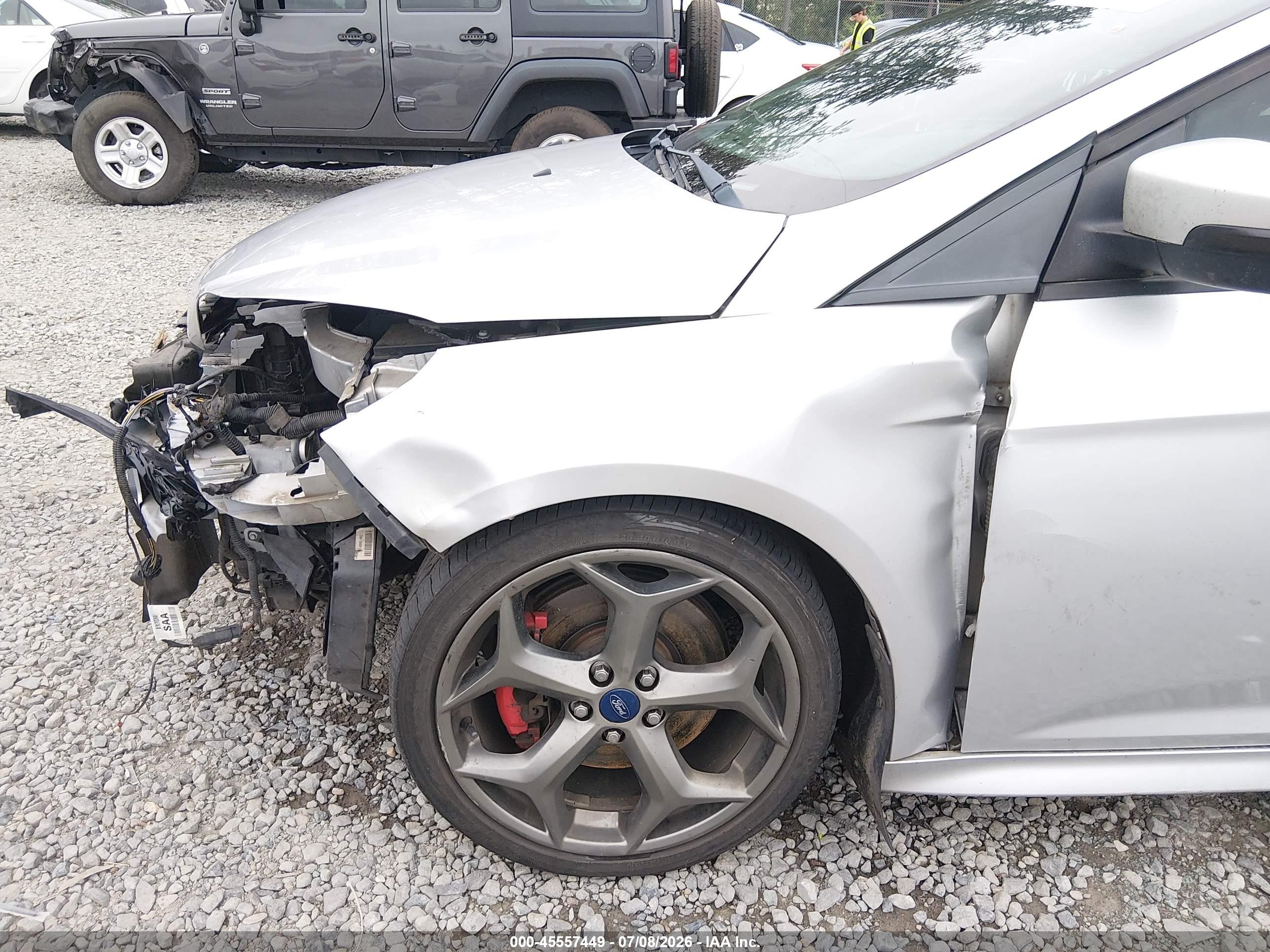 2014 Ford Focus St   Silver vin: 1FADP3L97EL238271