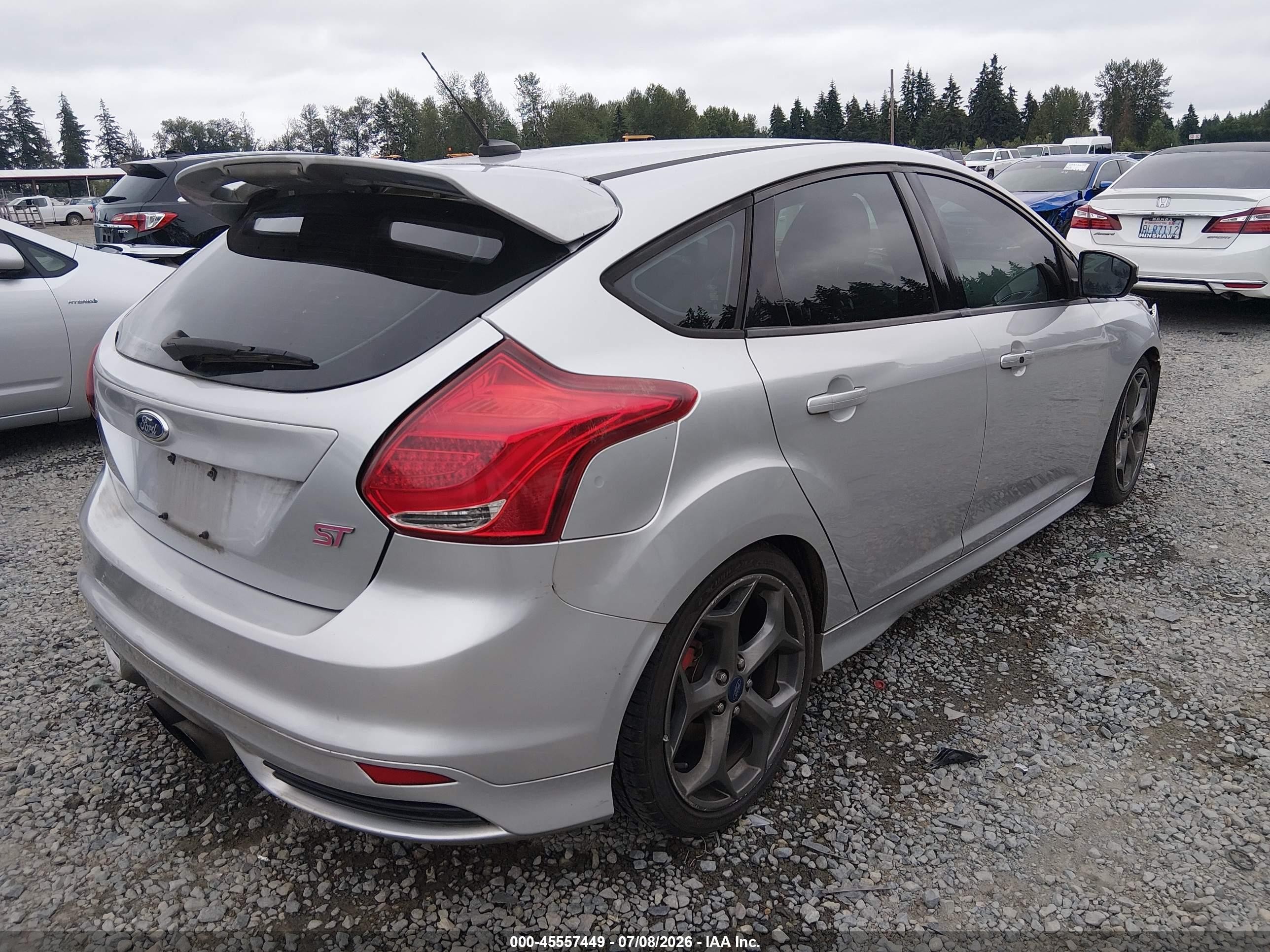 2014 Ford Focus St   Silver vin: 1FADP3L97EL238271