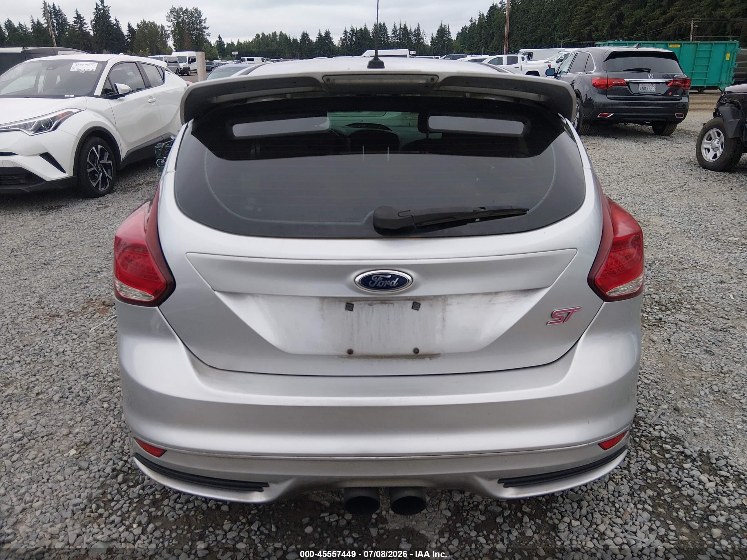 2014 Ford Focus St   Silver vin: 1FADP3L97EL238271