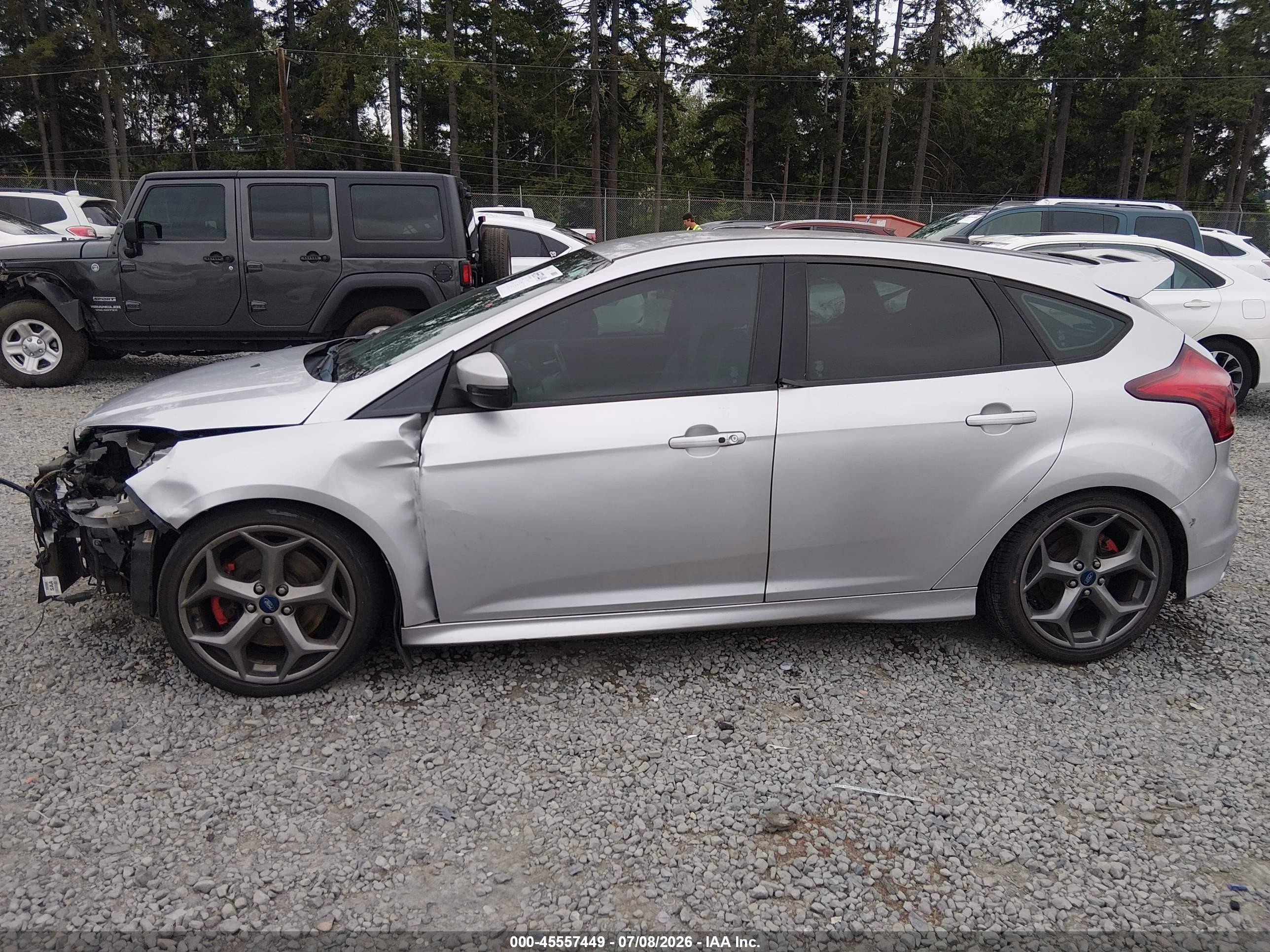 2014 Ford Focus St   Silver vin: 1FADP3L97EL238271